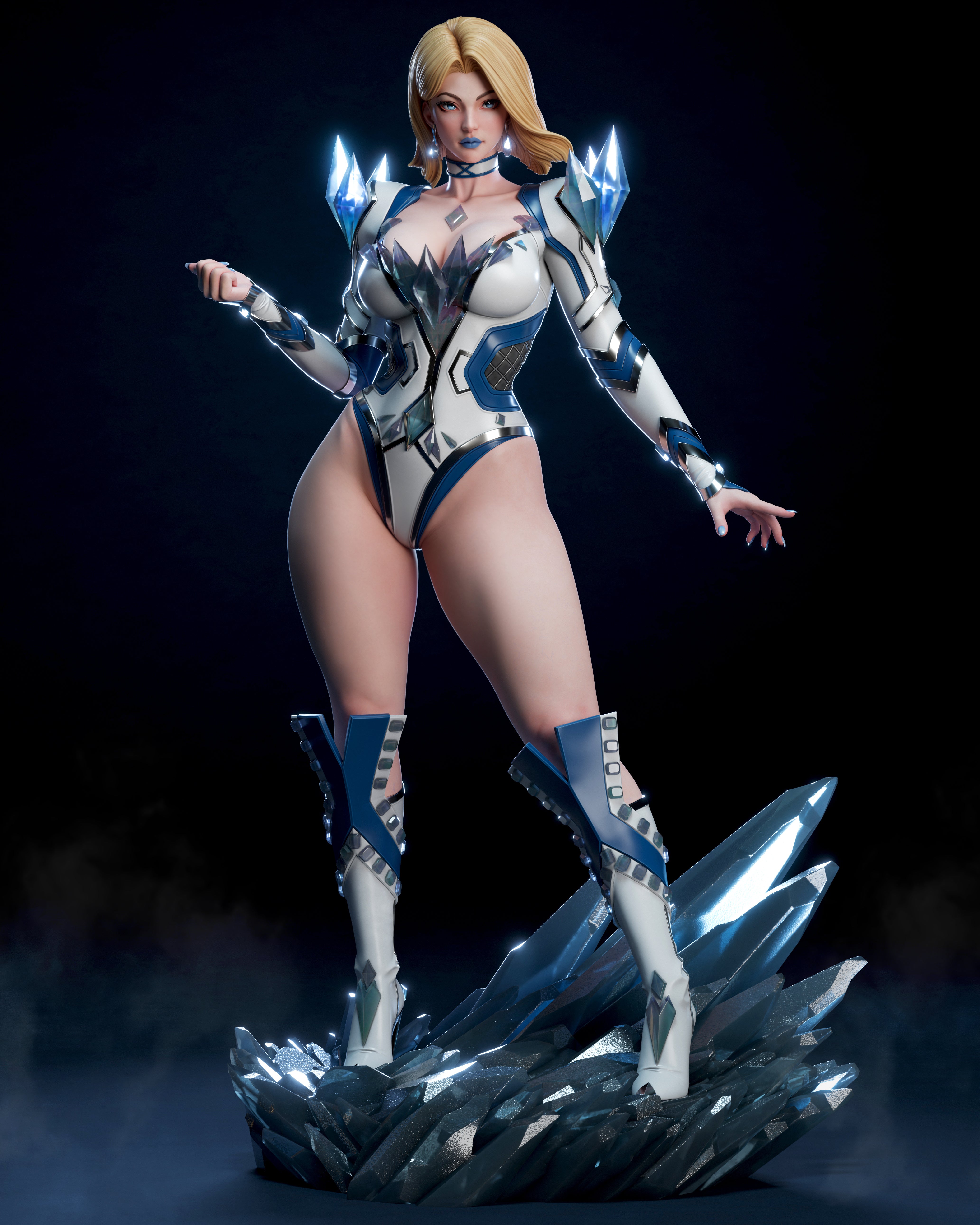 The White Queen | Maximum Detailed 12K 3D printed figure