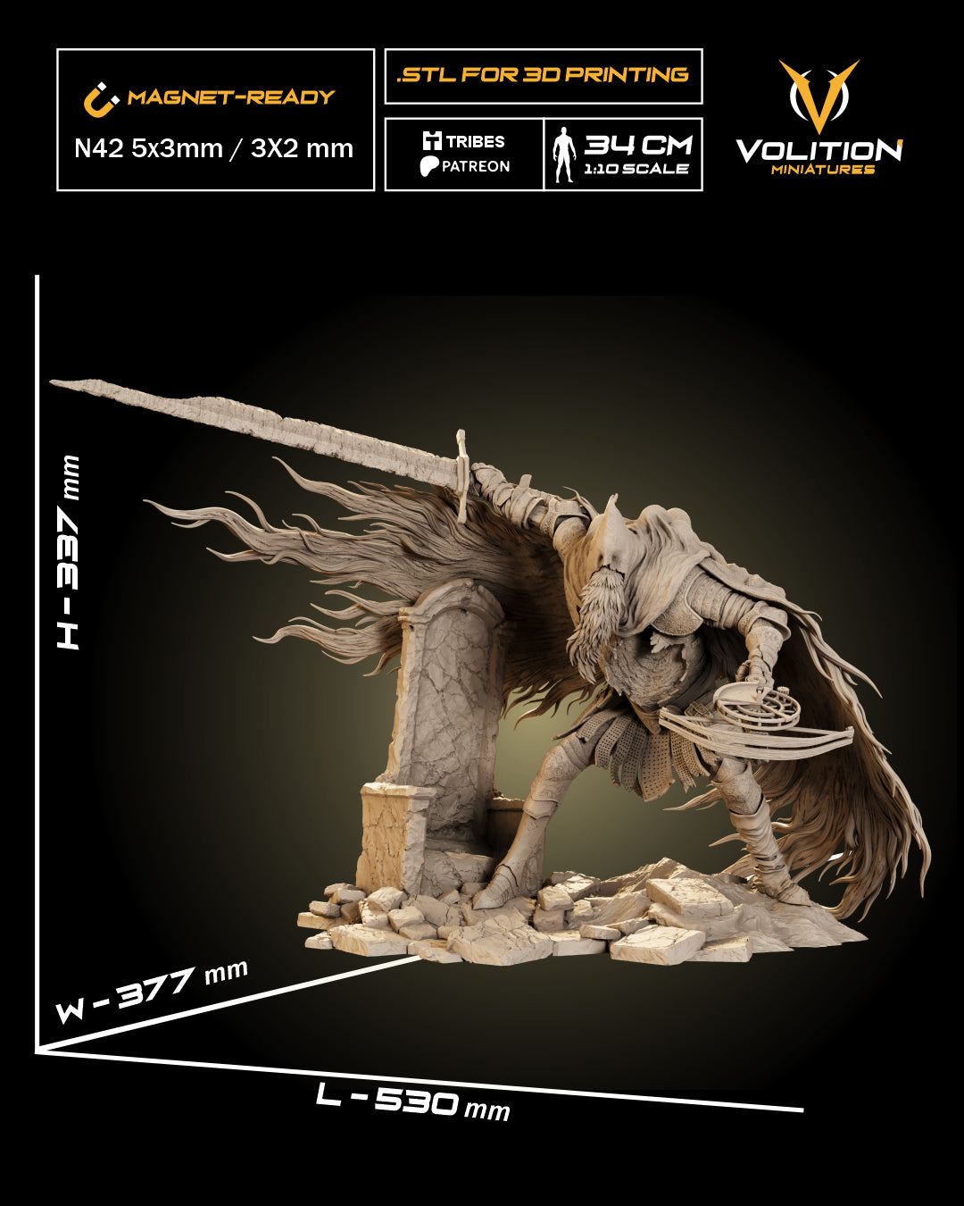Slave Knight Gael Statue