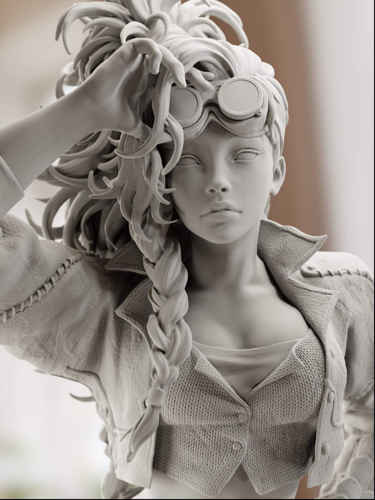 The Wild Huntress | Maximum Detailed 12K 3D printed figure