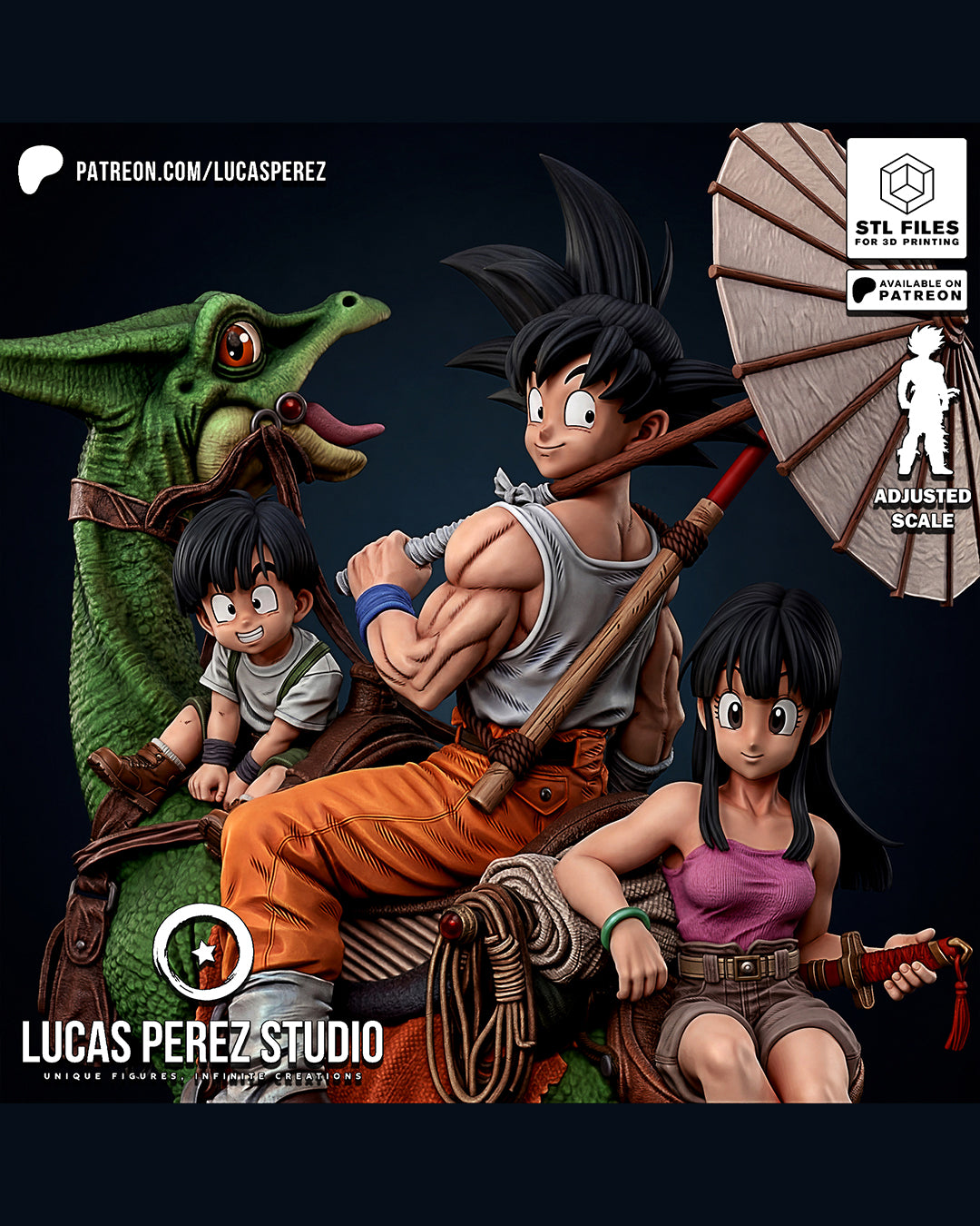 Goku Family Statue