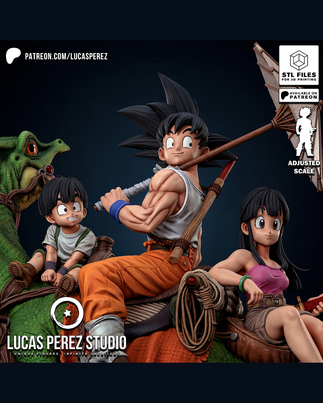 Goku Family Statue
