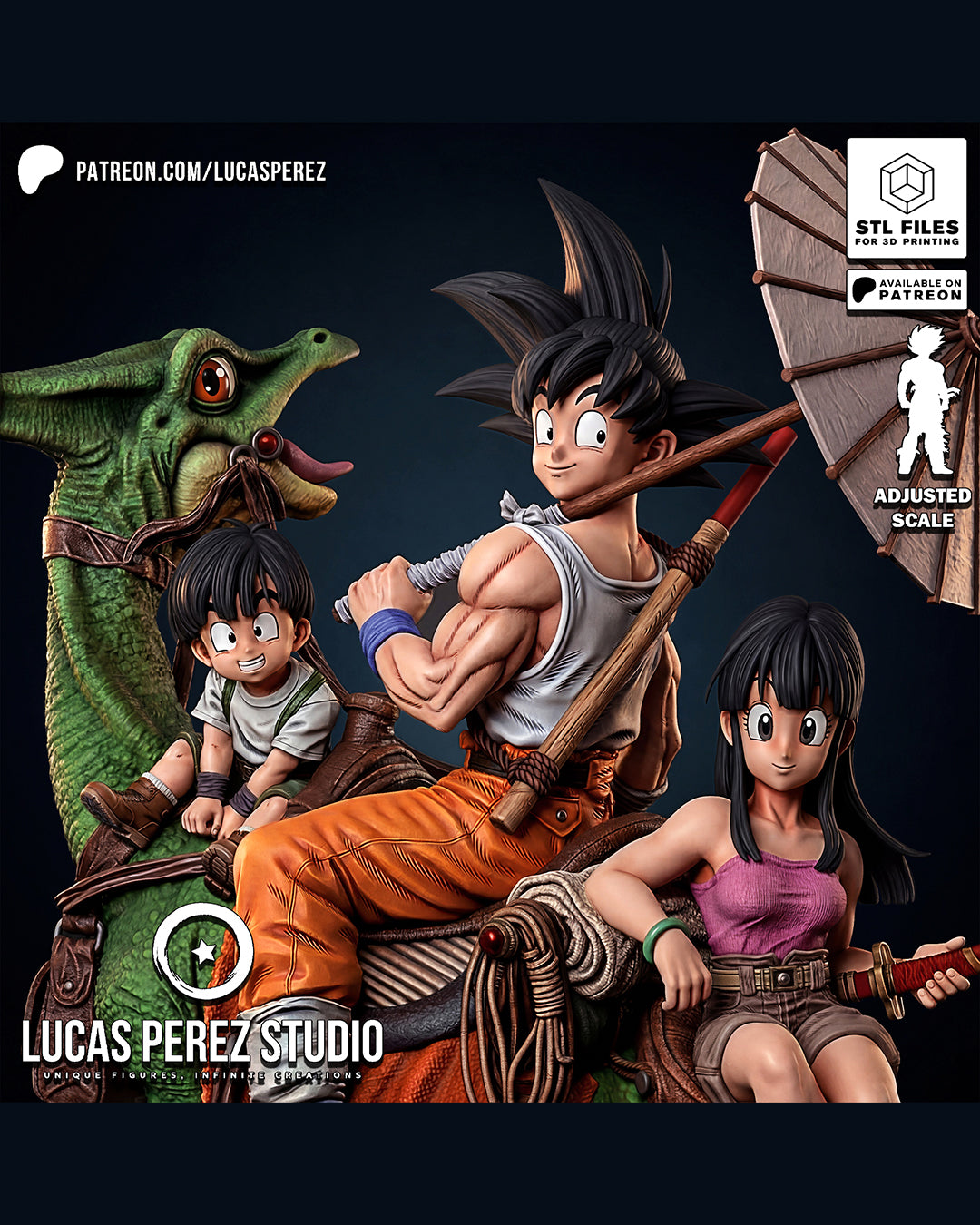 Goku Family Statue
