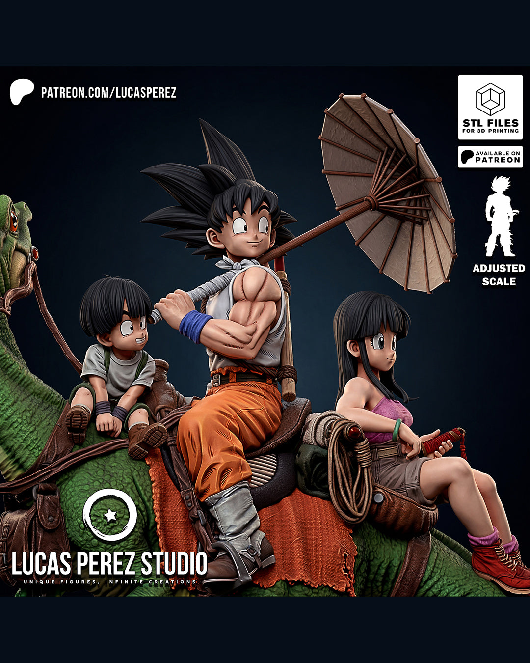 Goku Family Statue