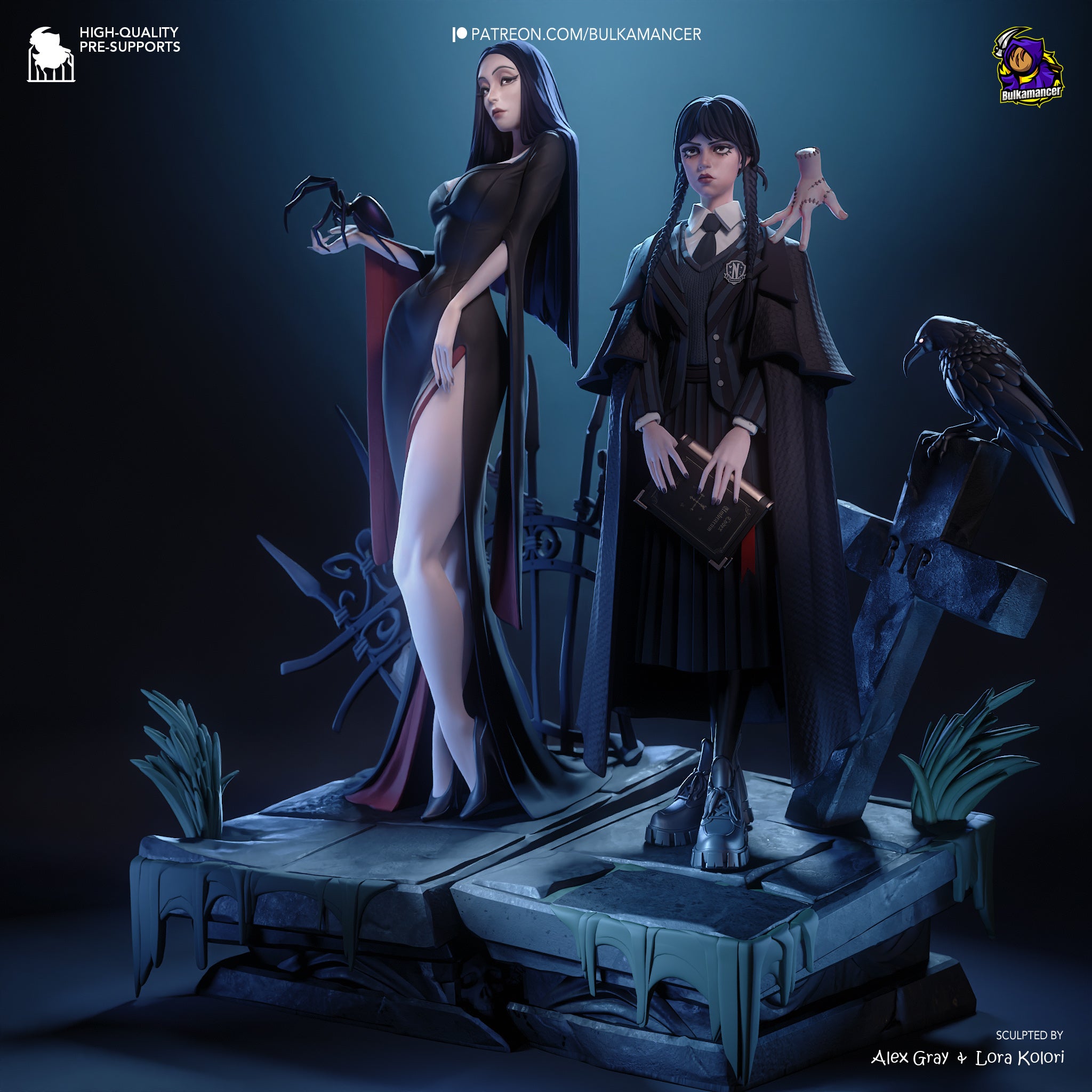 The Gothic Duo | Maximum Detailed 12K 3D printed figure