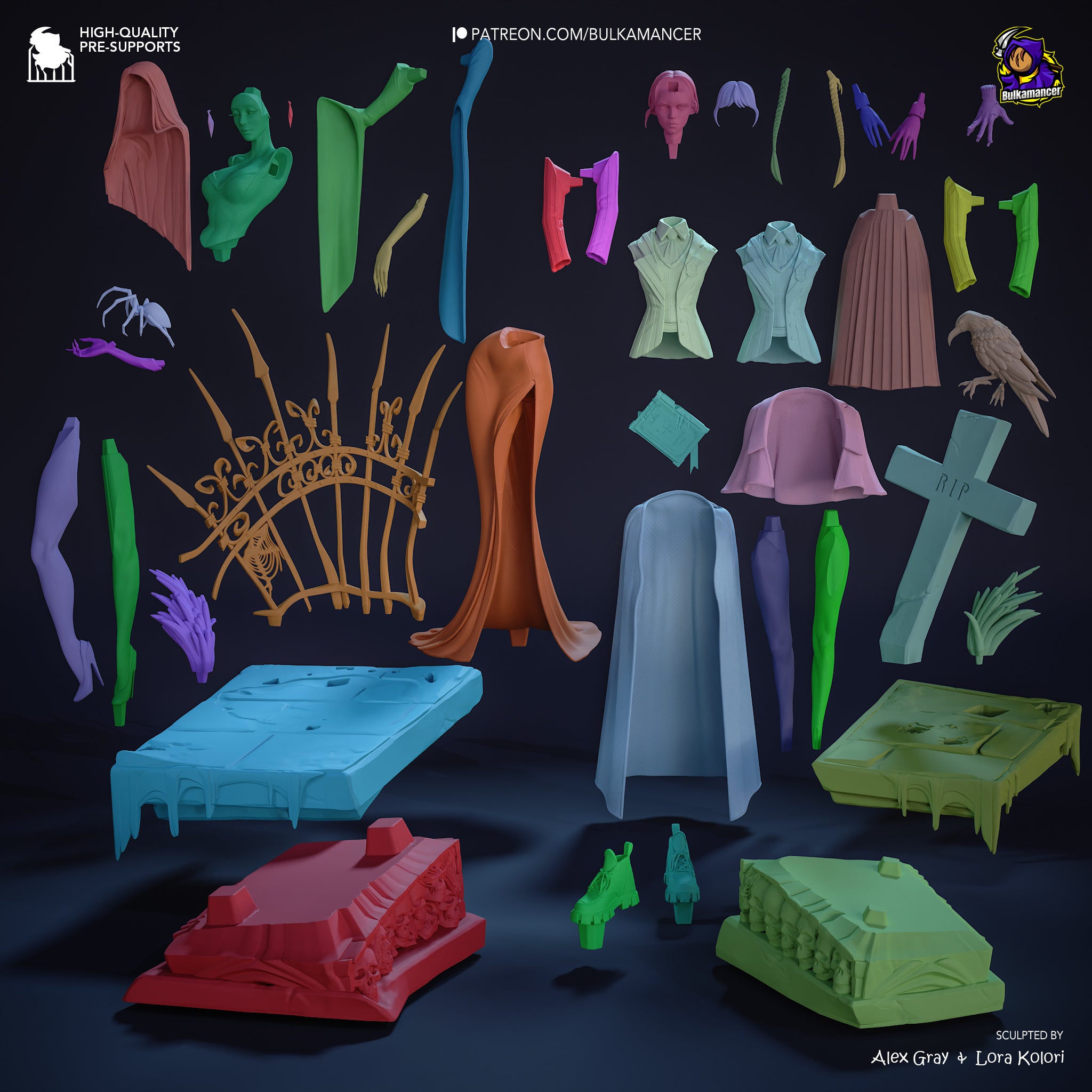 The Gothic Duo | Maximum Detailed 12K 3D printed figure