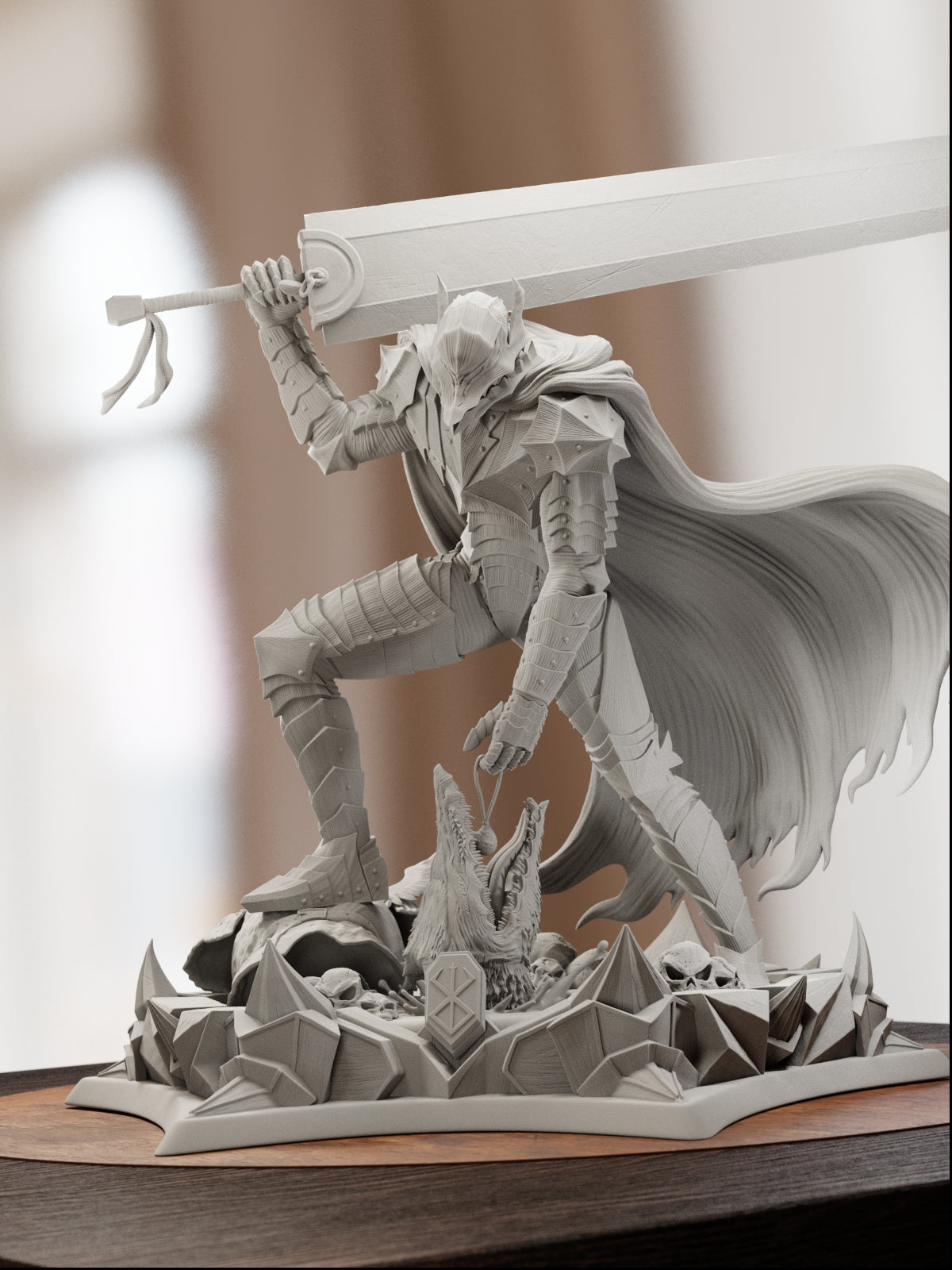 The Black Swordsman | Maximum Detailed 12K 3D Printed Figure