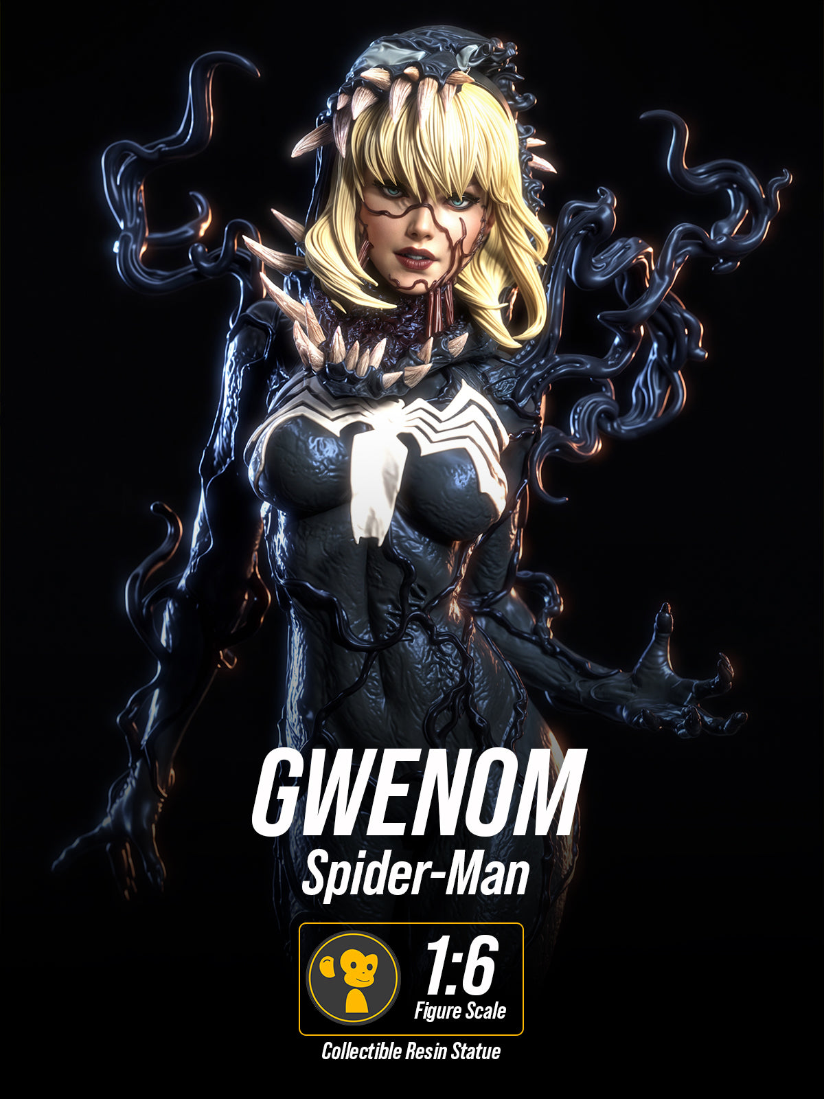 Symbiote Gwen | Maximum Detailed 12K 3D printed figure
