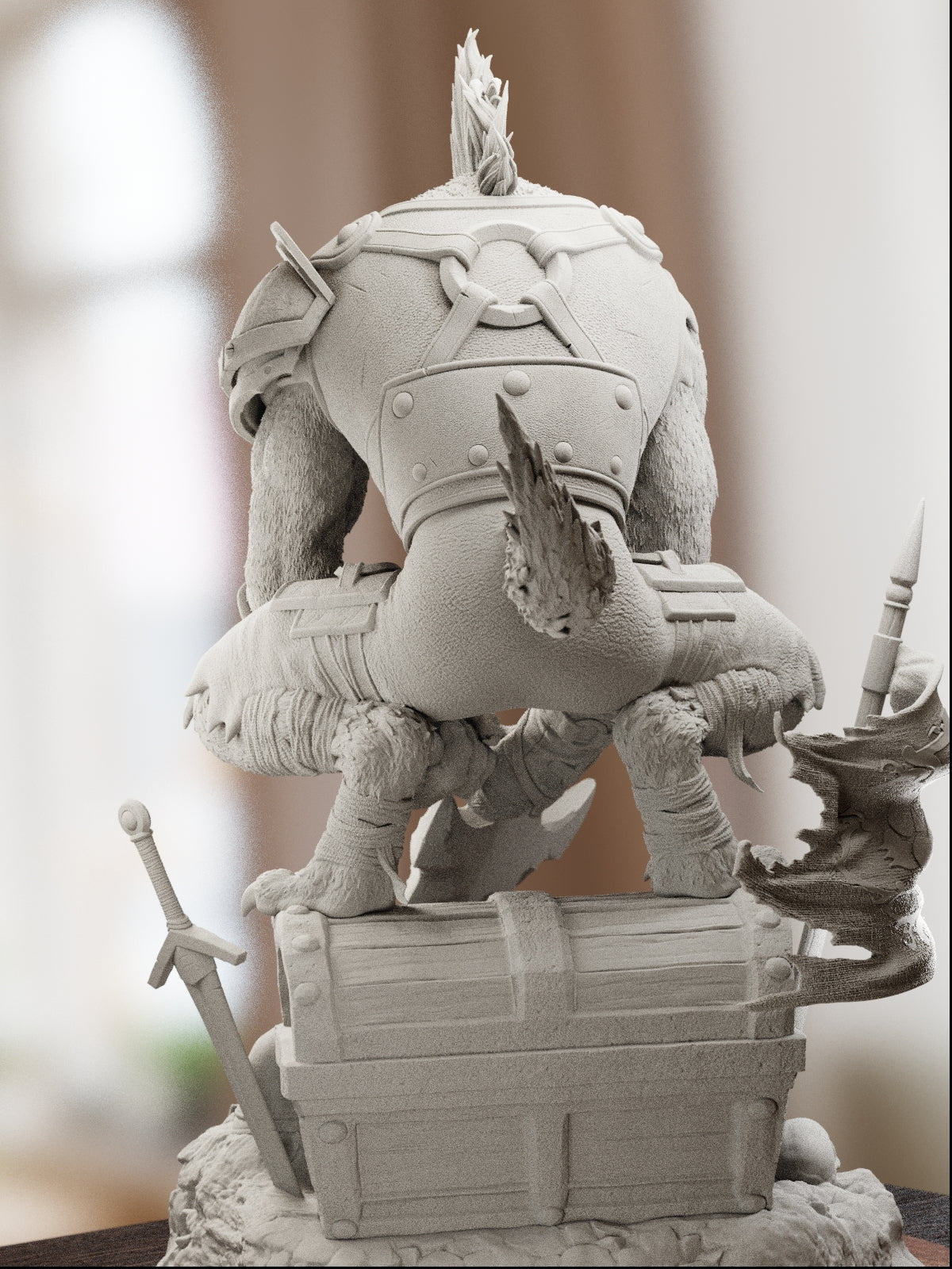 The Gnoll King | Maximum Detailed 12K 3D printed figure