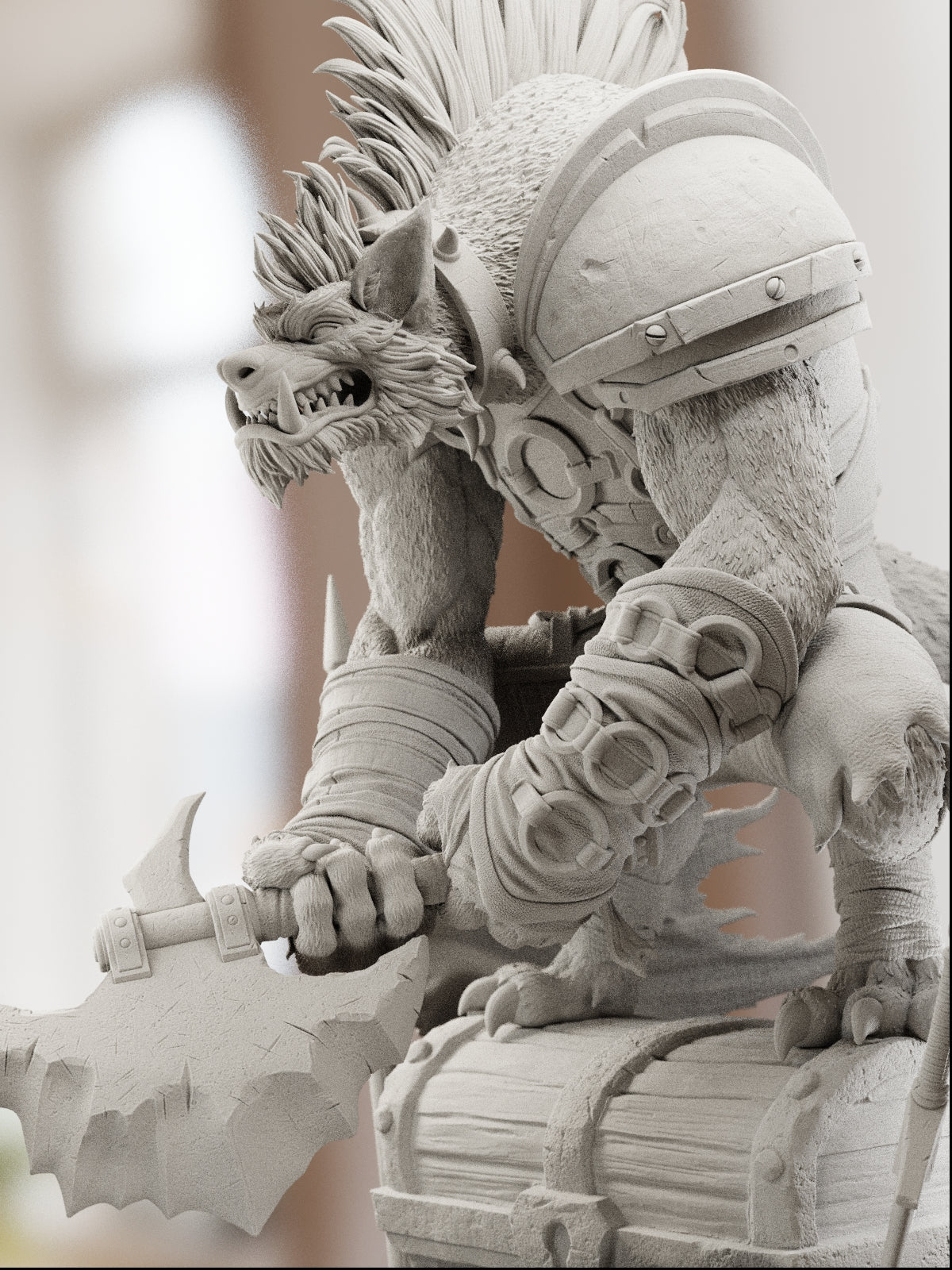 The Gnoll King | Maximum Detailed 12K 3D printed figure