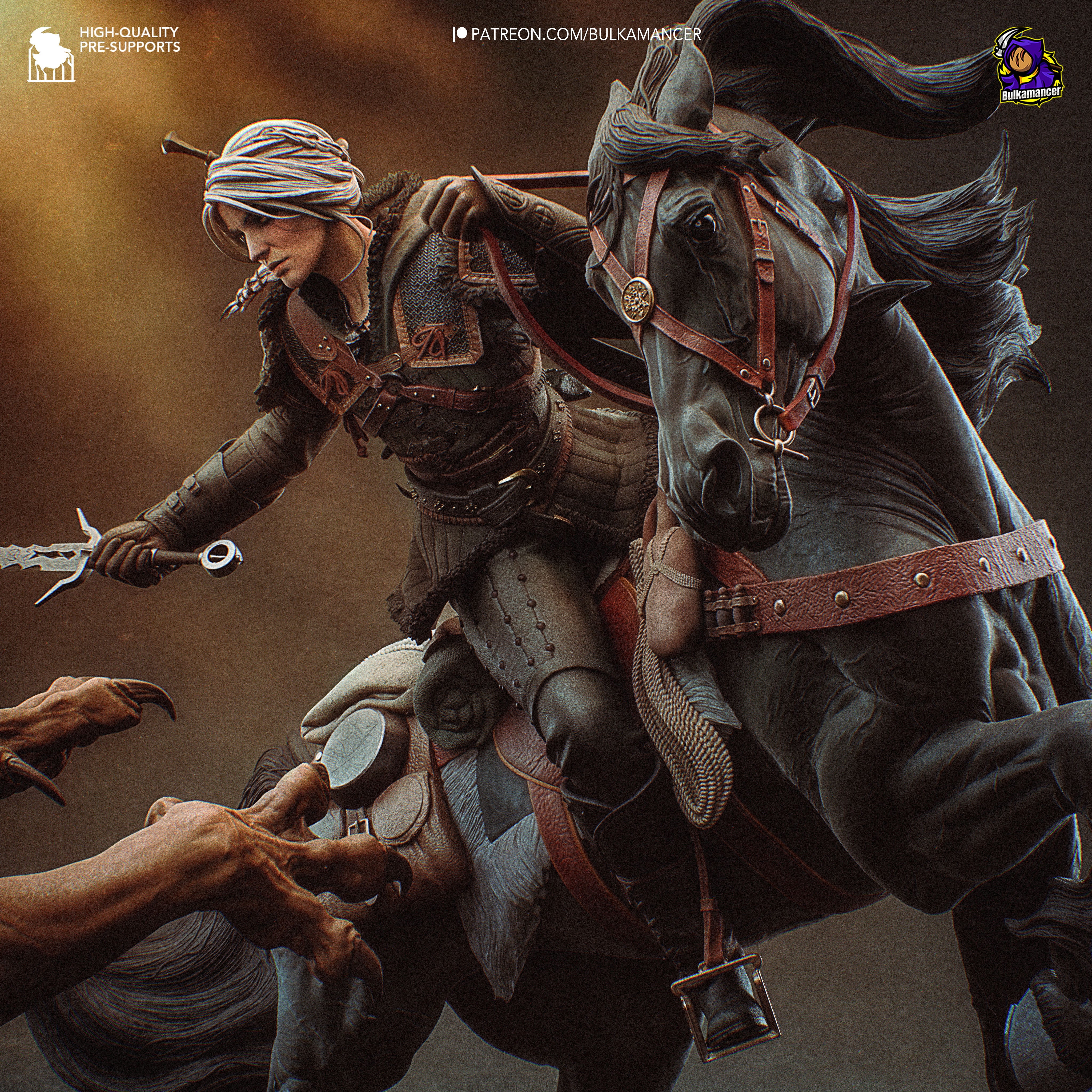 Hunt in the Wild Statue