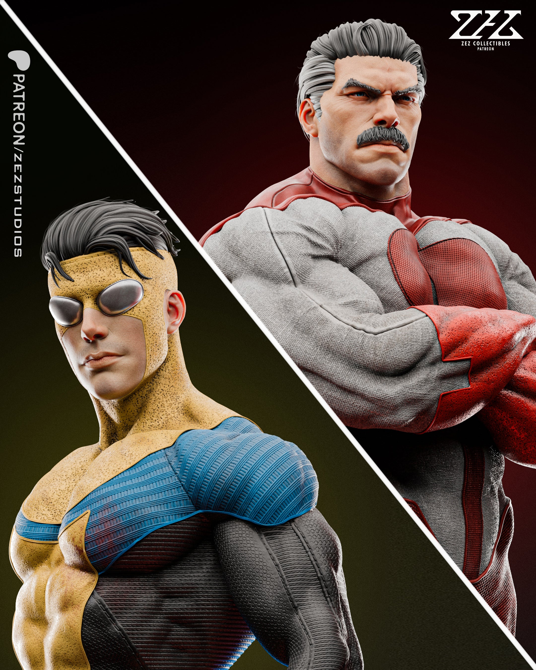 Father and Son | Maximum Detailed 12K 3D printed figure