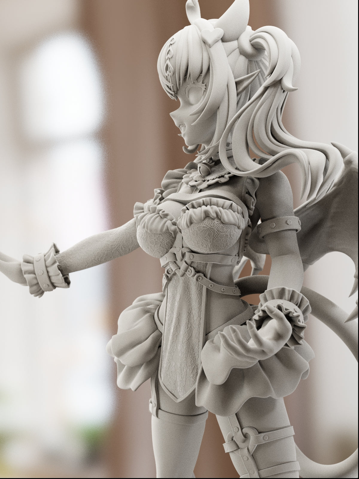The Chaos Queen | Maximum Detailed 12K 3D printed figure