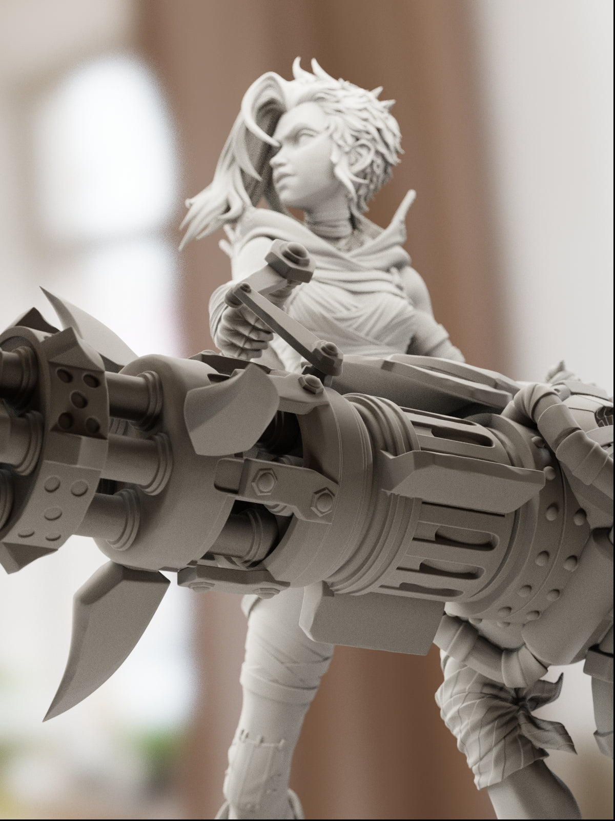 The Chaotic Gunner | Maximum Detailed 12K 3D printed figure