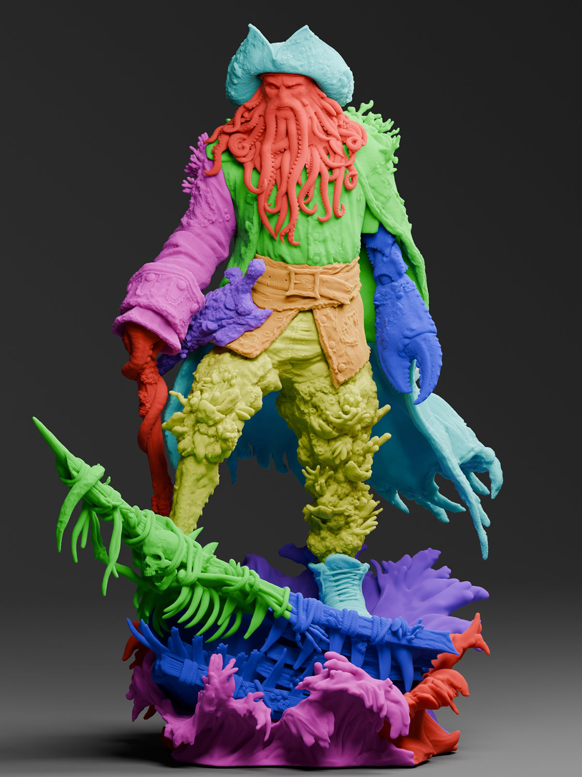 The Cursed Captain | Maximum Detailed 12K 3D printed figure