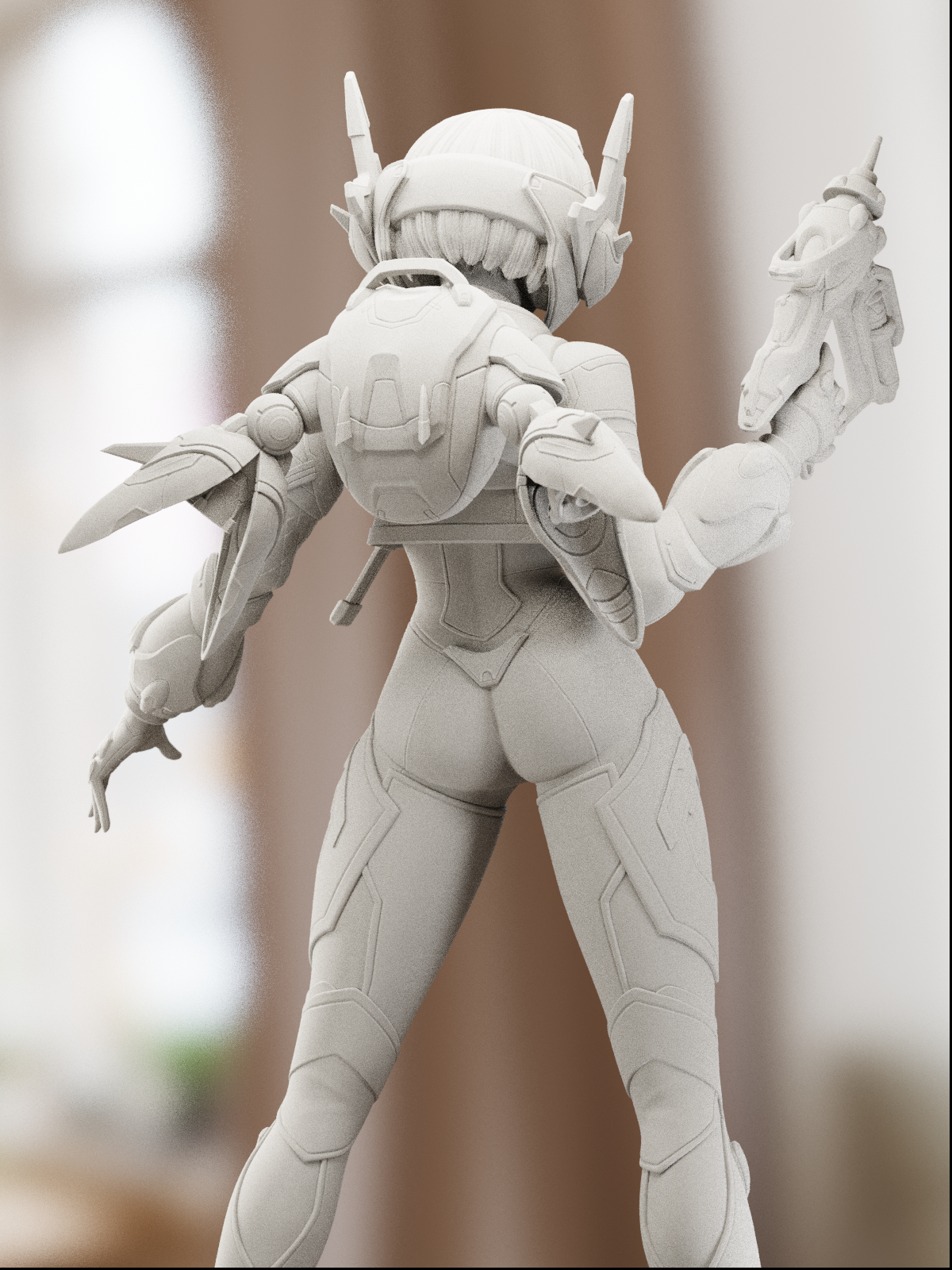 The Space Support | Maximum Detailed 12K 3D printed figure