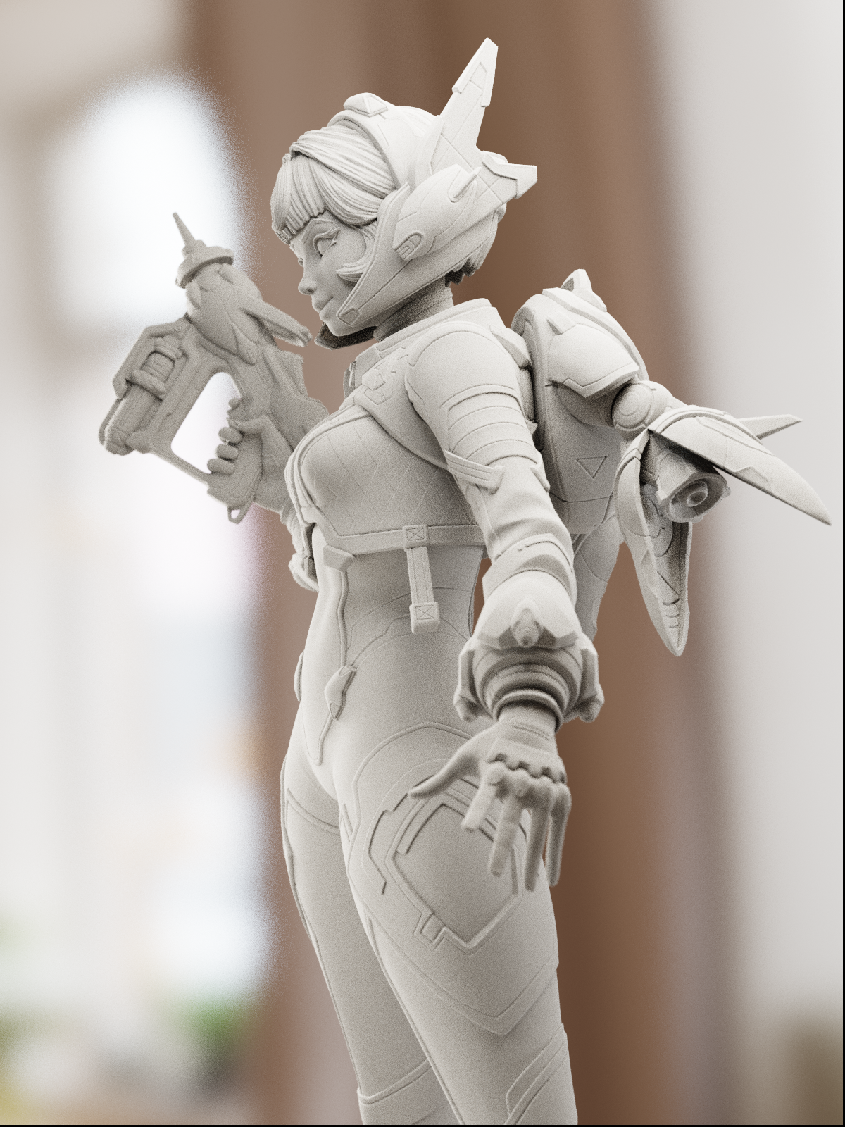 The Space Support | Maximum Detailed 12K 3D printed figure
