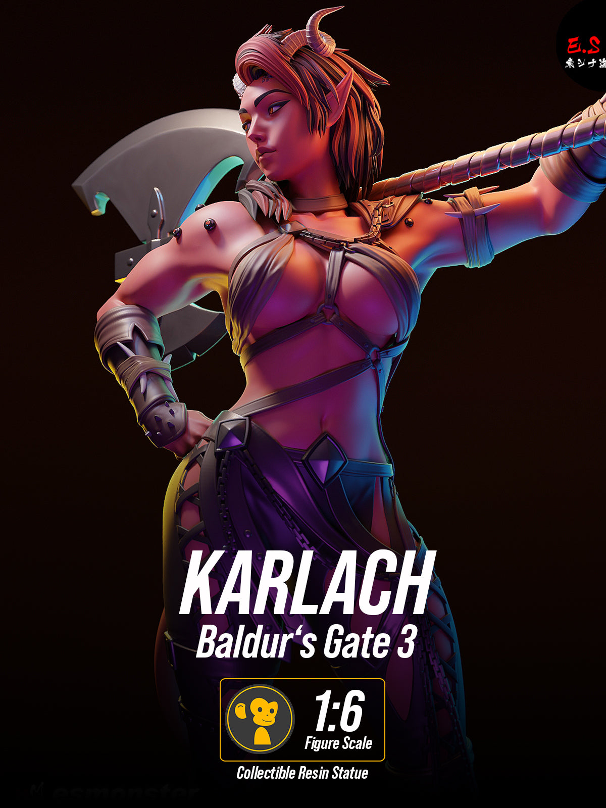 Red Devil Karlach | Maximum Detailed 12K 3D printed figure
