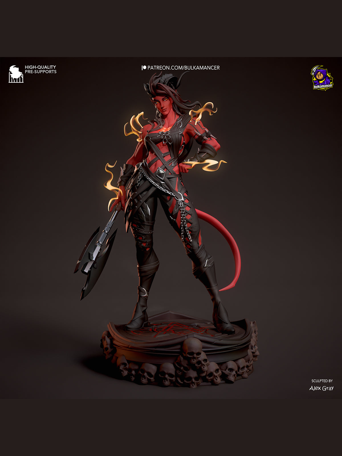 Karlach - Baldur's Gate 3 | Maximum Detailed 12K 3D printed figure