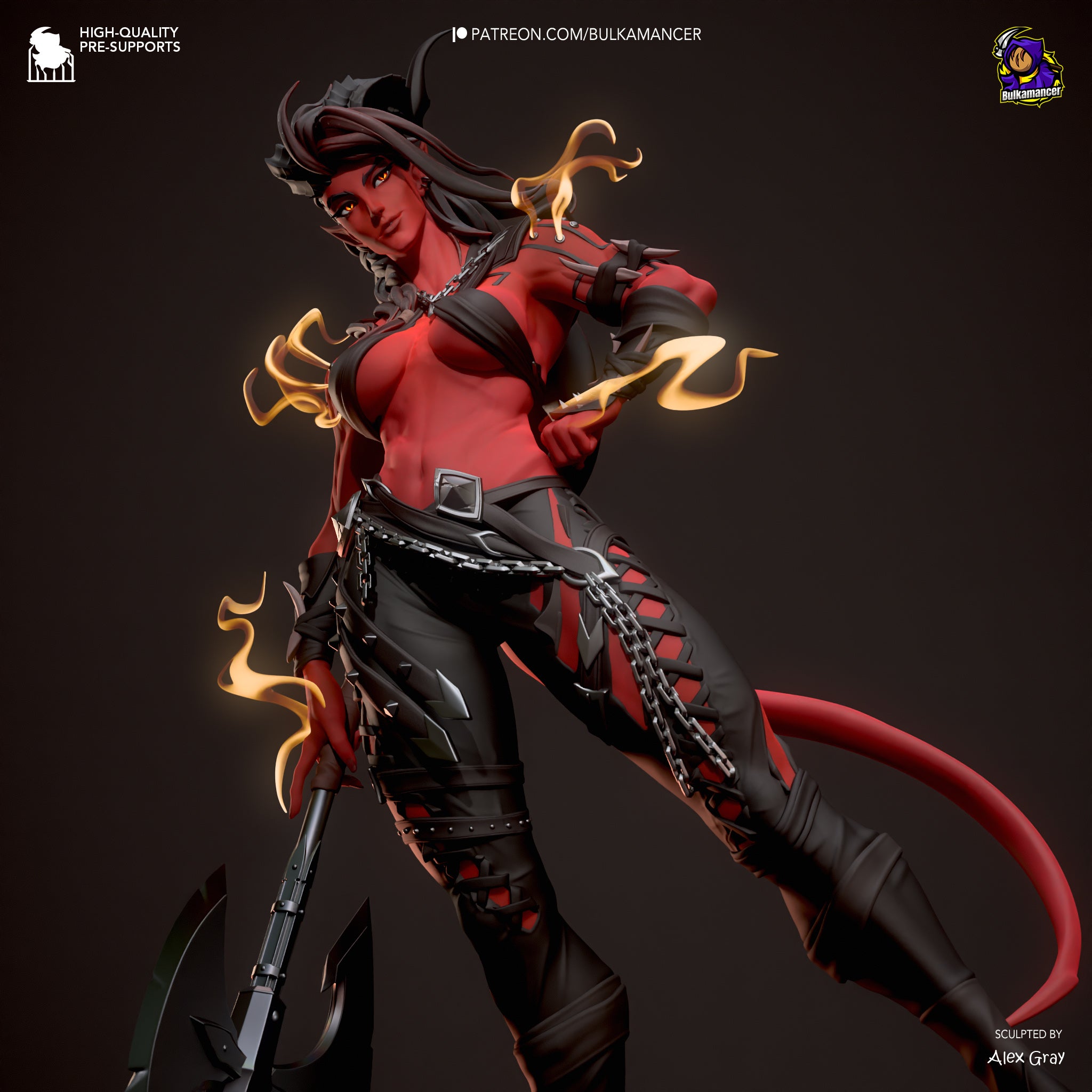 Karlach - Baldur's Gate 3 | Maximum Detailed 12K 3D printed figure