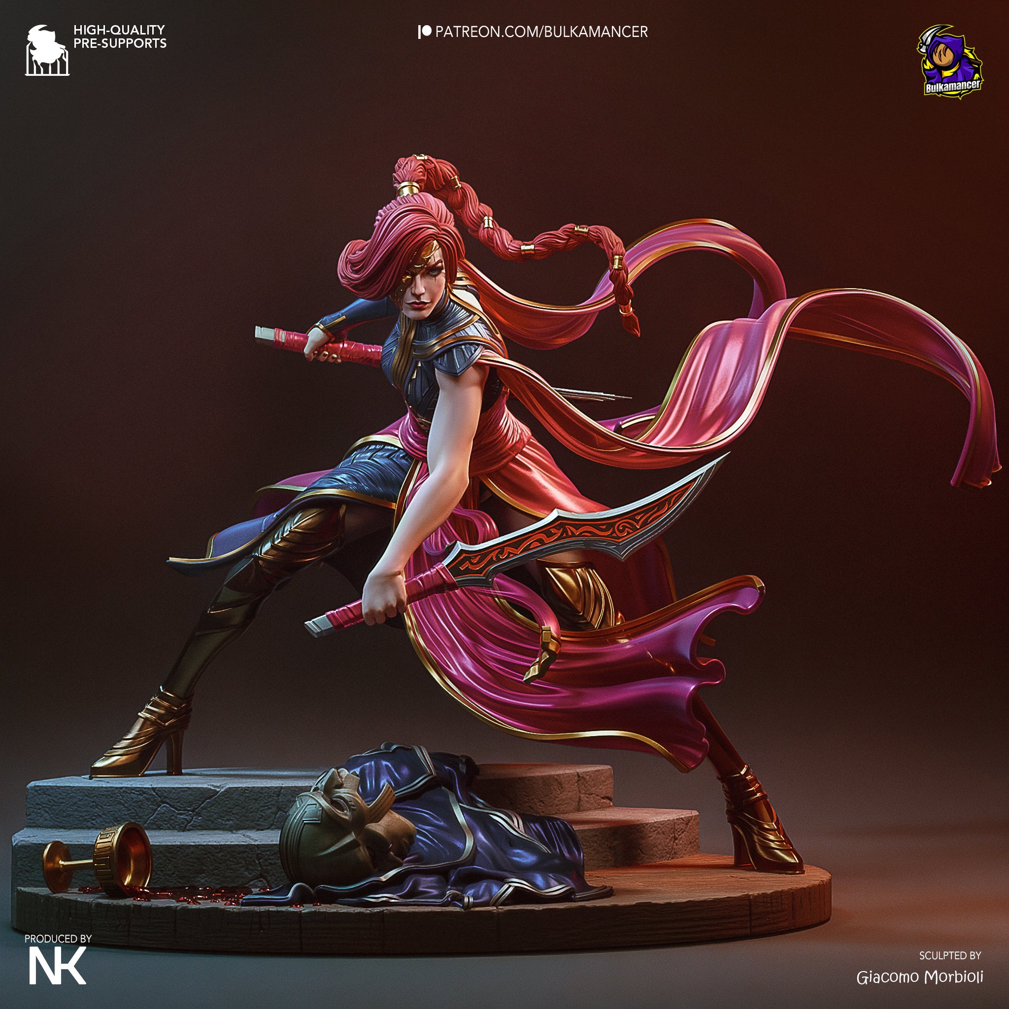 The Crimson Mask | Maximum Detailed 12K 3D printed figure