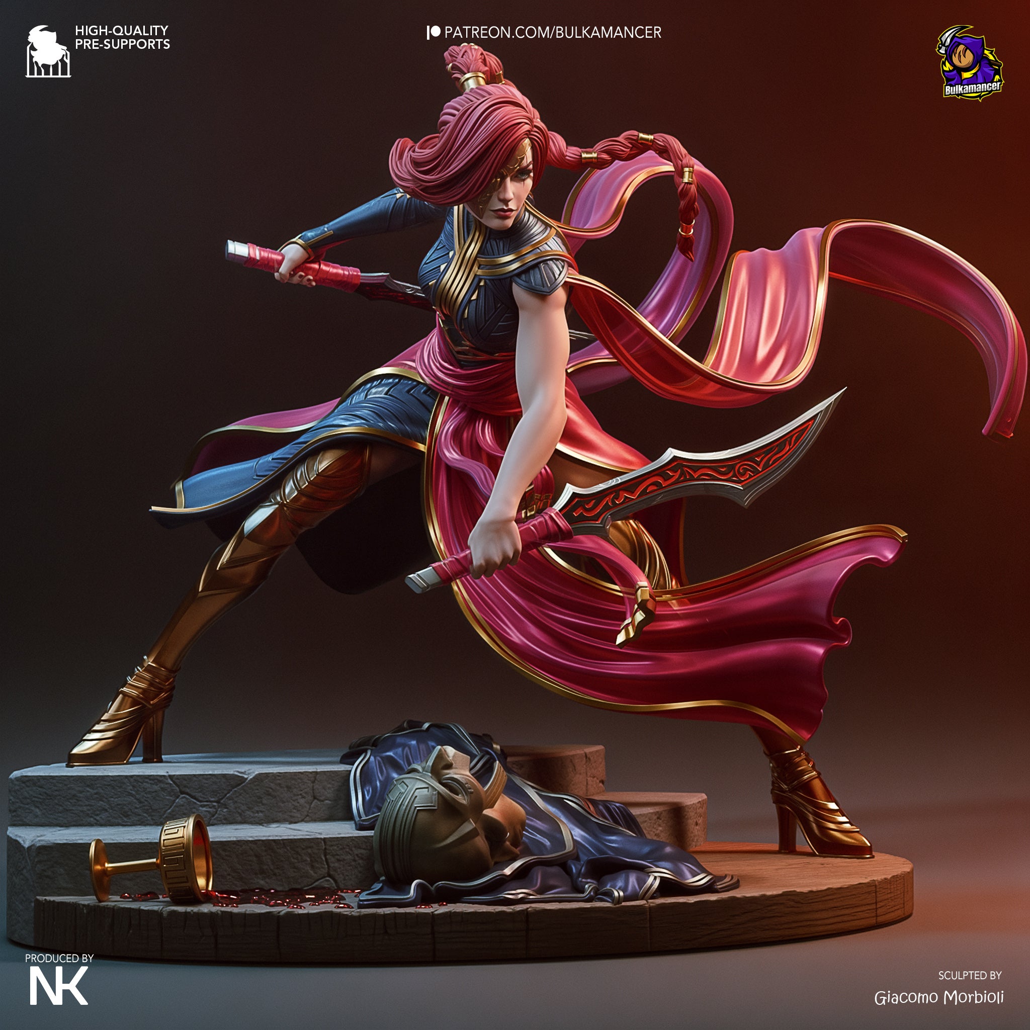 The Crimson Mask | Maximum Detailed 12K 3D printed figure