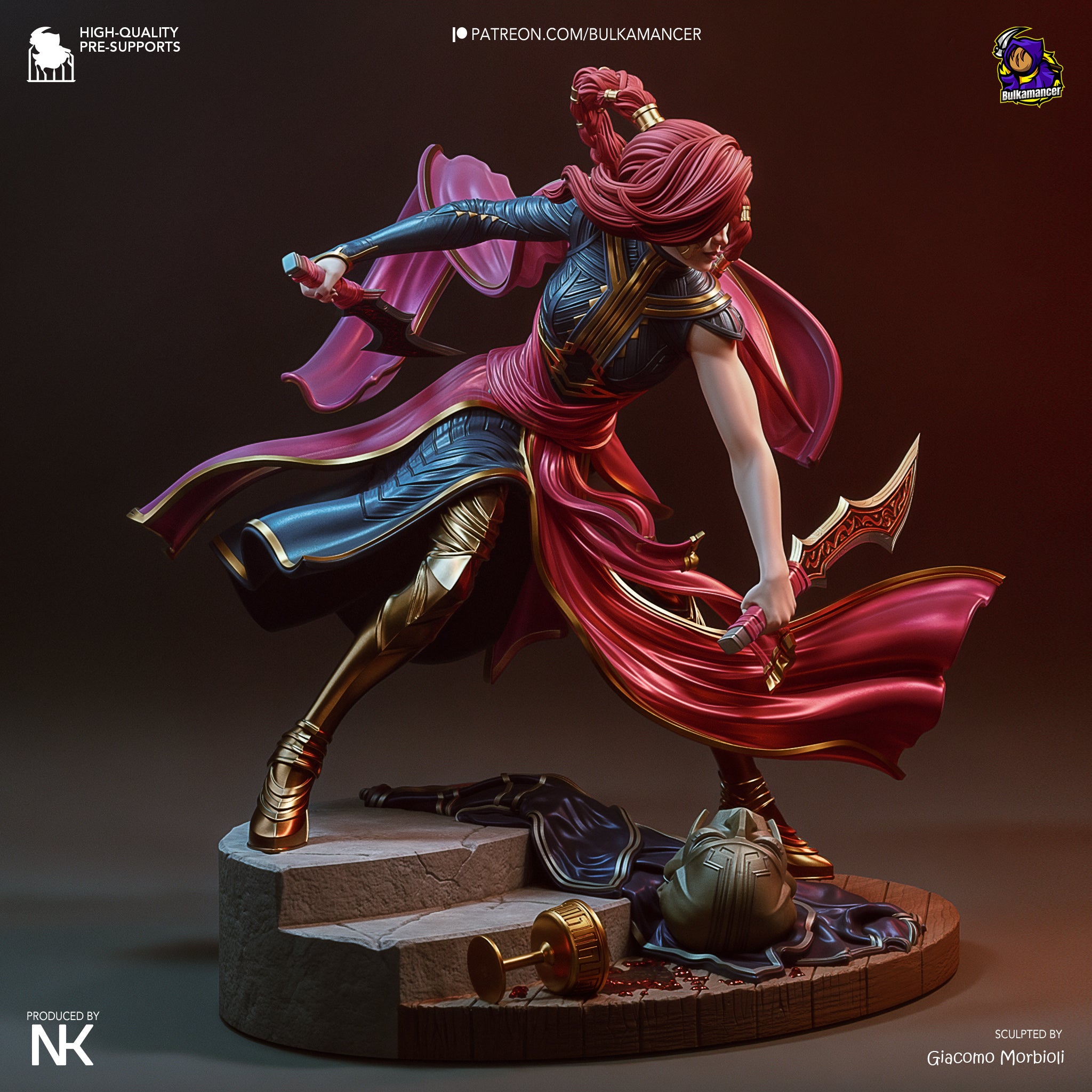 The Crimson Mask | Maximum Detailed 12K 3D printed figure