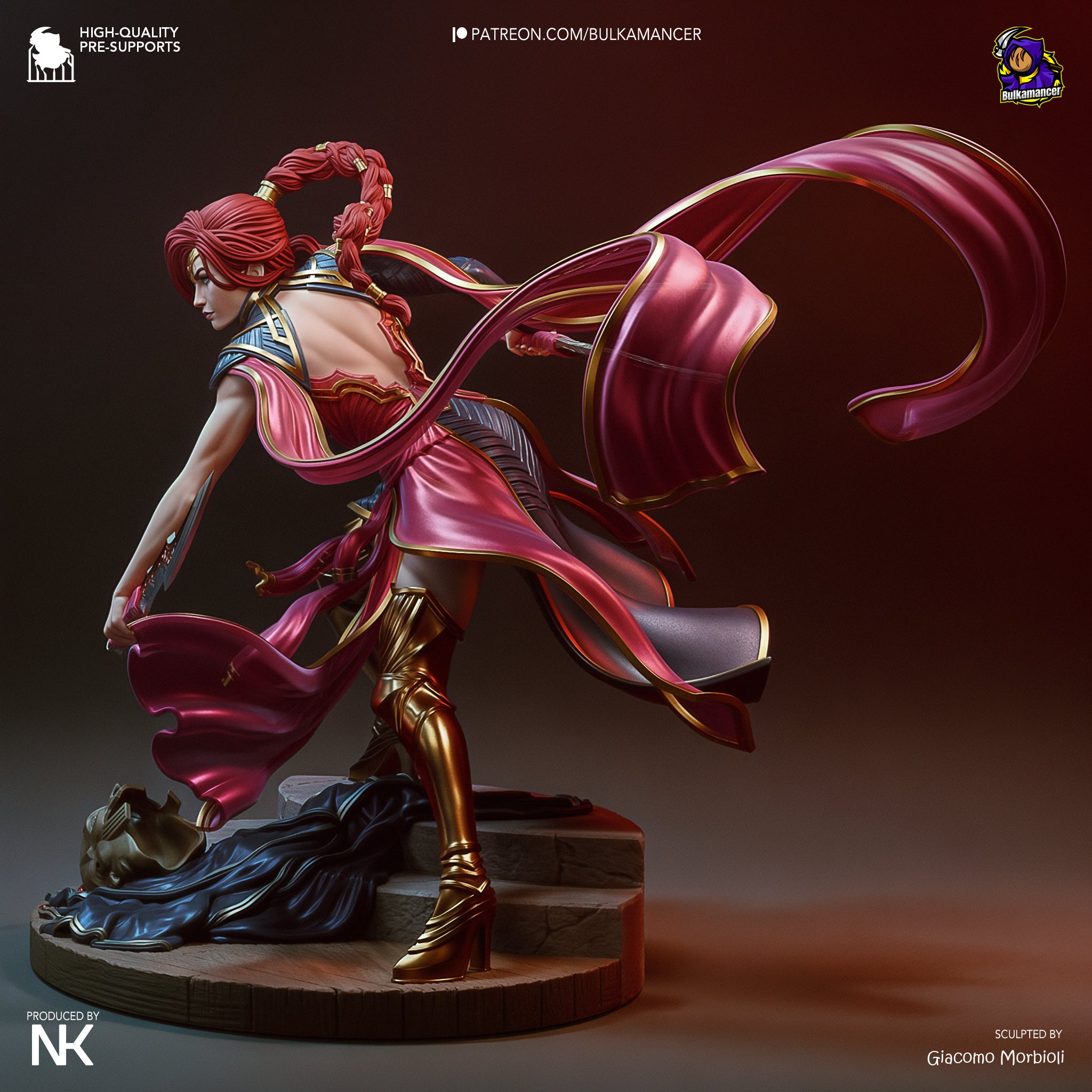 The Crimson Mask | Maximum Detailed 12K 3D printed figure