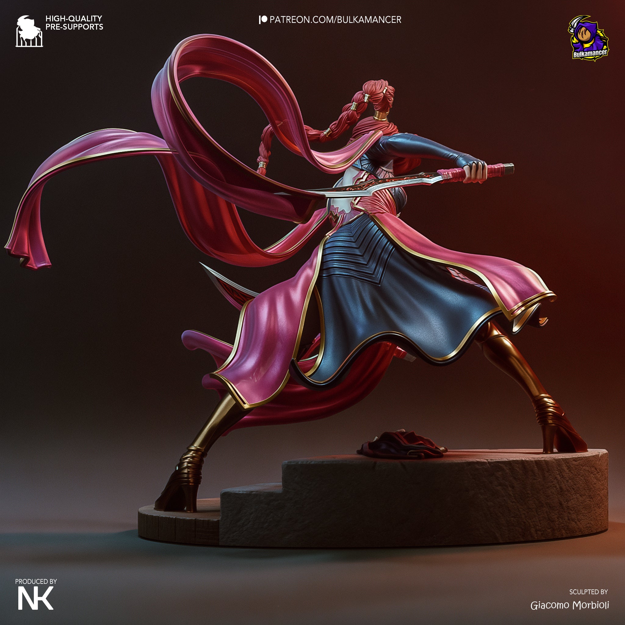 The Crimson Mask | Maximum Detailed 12K 3D printed figure