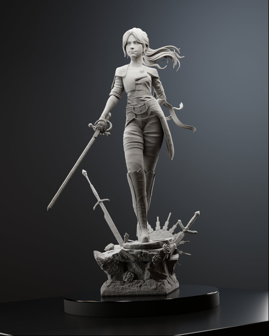 Roseblade Maelle Statue