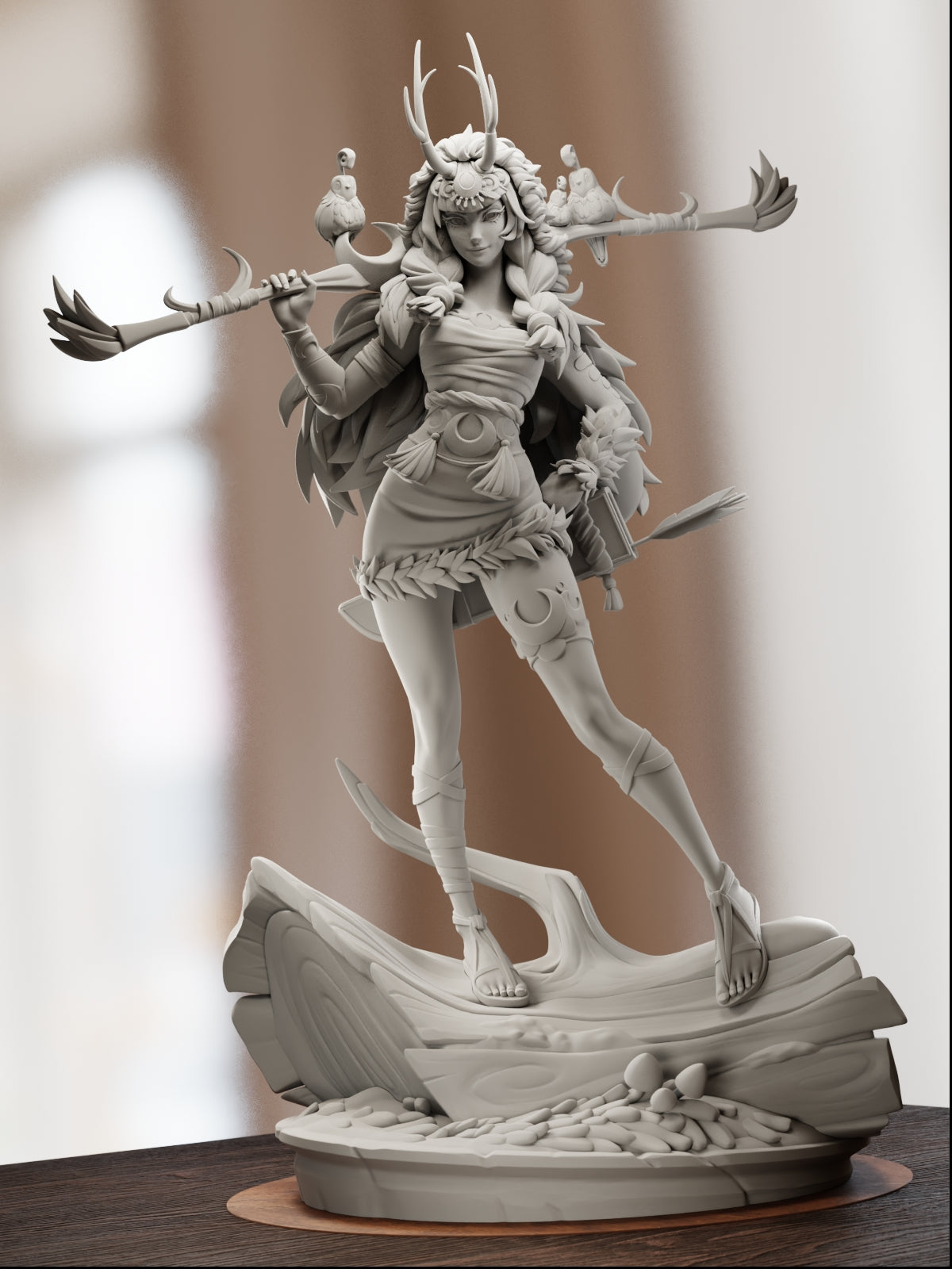 Goddess of the Hunt | Maximum Detailed 12K 3D printed figure