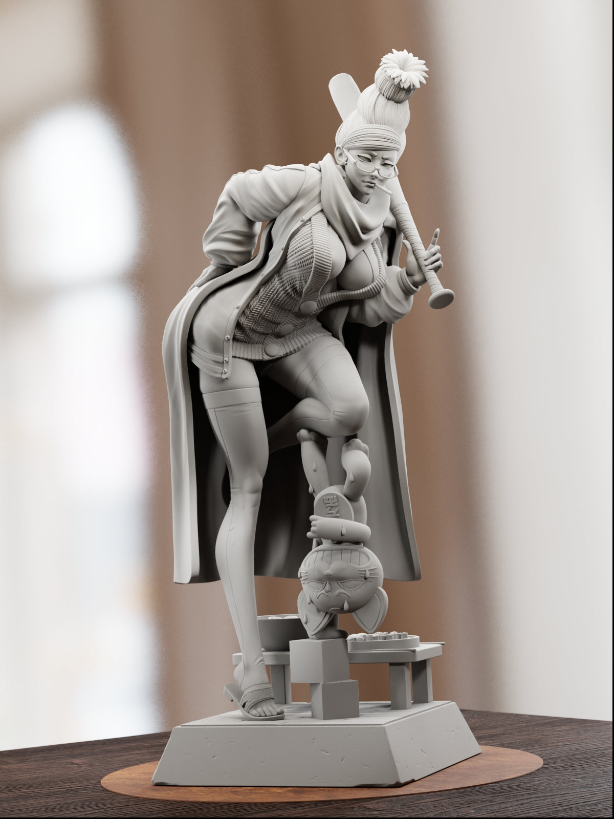 The Rebel Granny | Maximum Detailed 12K 3D printed figure