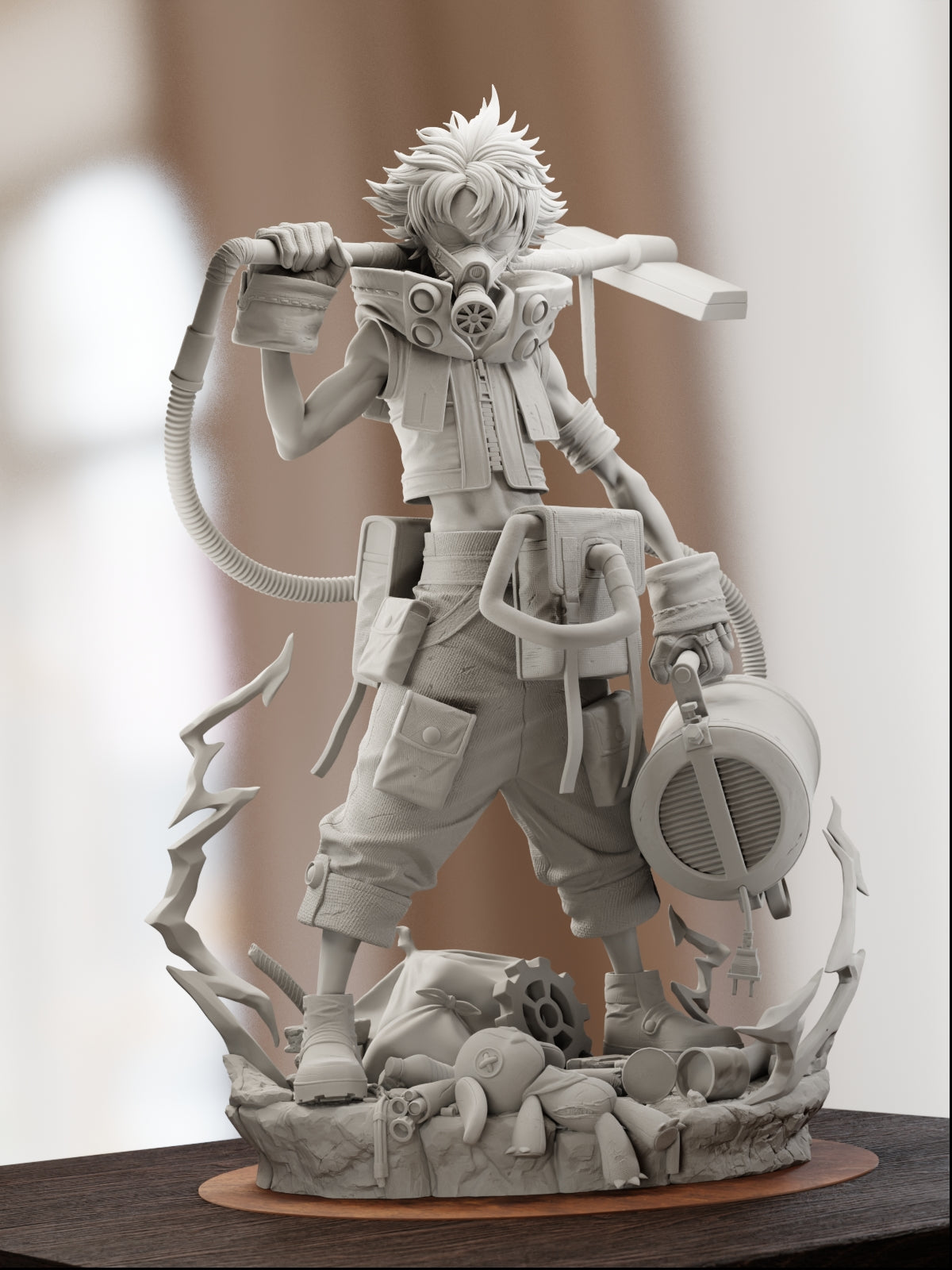 The Trash Warrior | Maximum Detailed 12K 3D printed figure