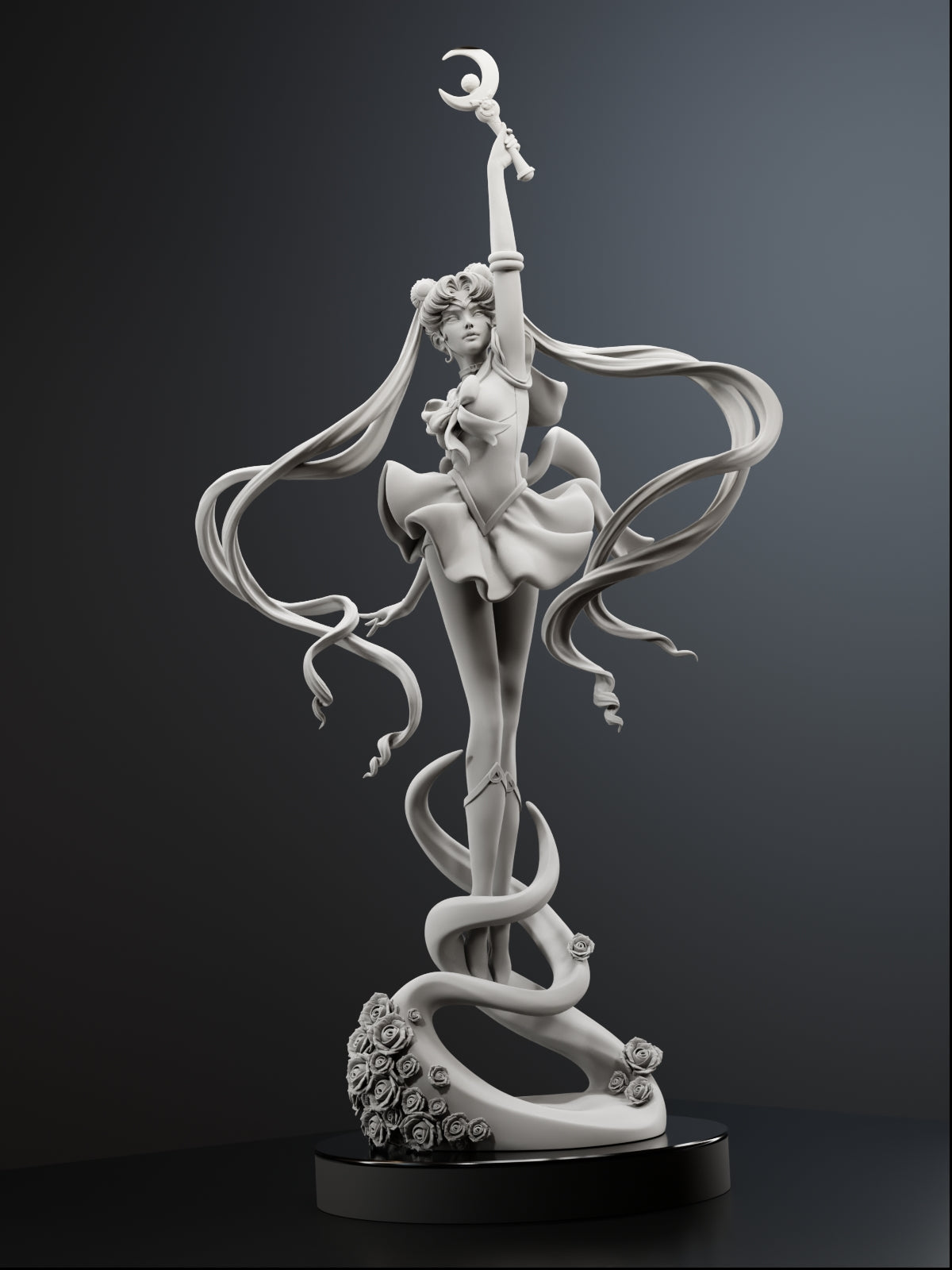 The Moon Guardian | Maximum Detailed 12K 3D printed figure