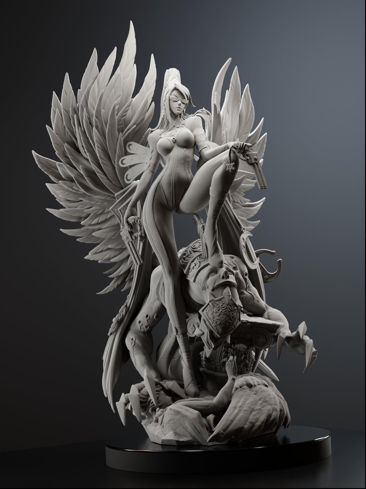 The Gunslinger Witch Statue