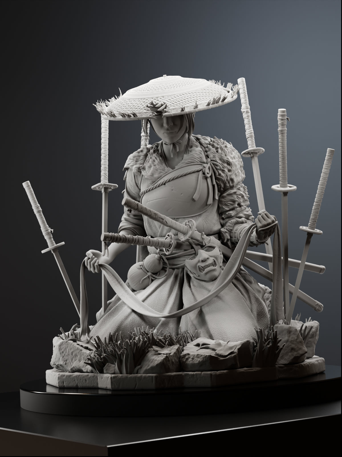 The Silent Ronin | Maximum Detailed 12K 3D printed figure