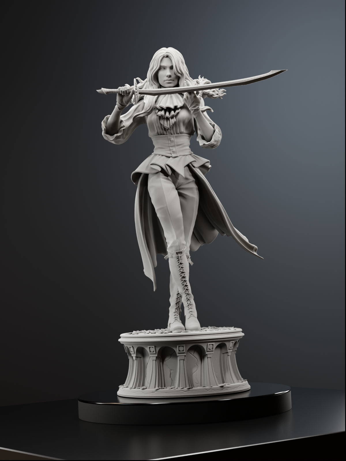 The Ashen Grace | Maximum Detailed 12K 3D printed figure