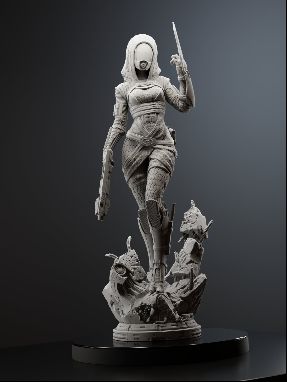 The Quarian Machinist Statue