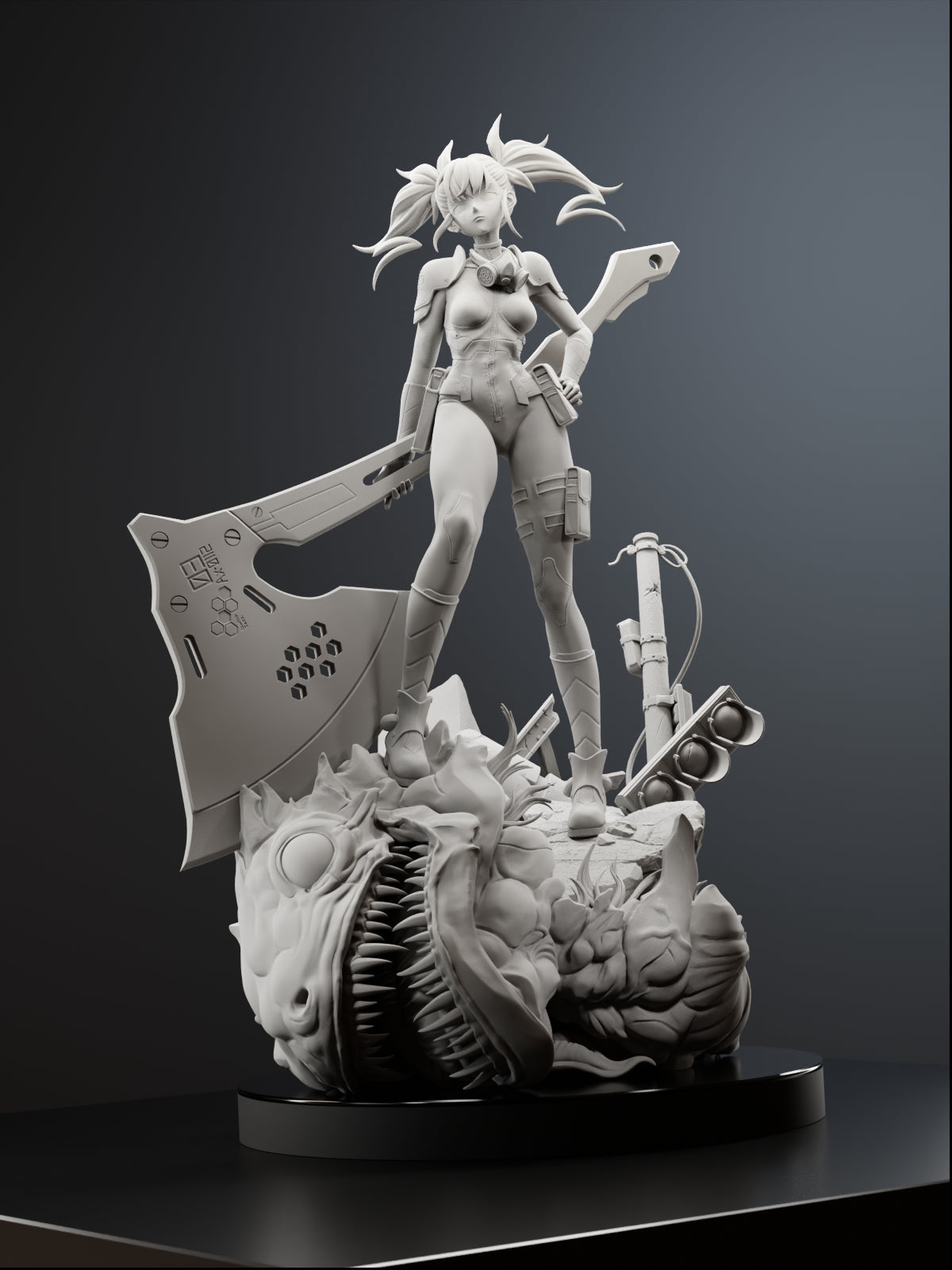 The Kaiju Slayer | Maximum Detailed 12K 3D printed figure