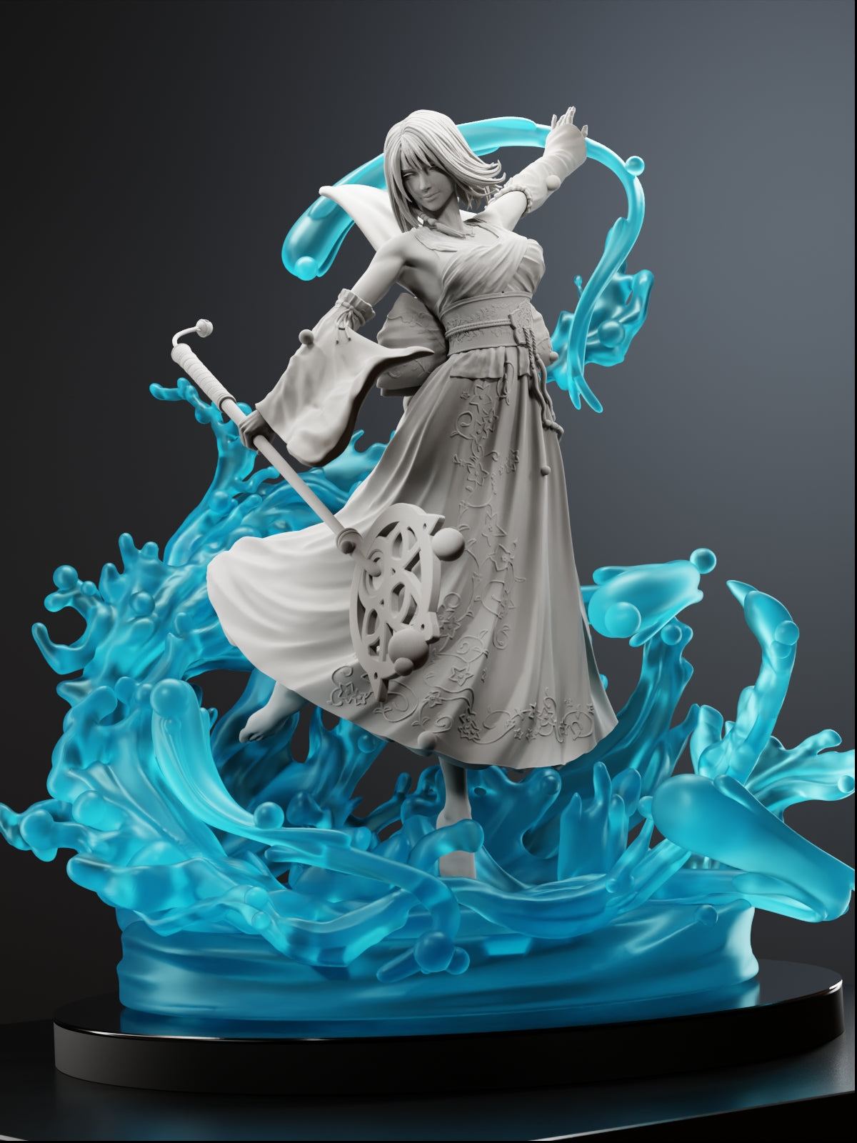 The Wave-Dancer | Maximum Detailed 12K 3D printed figure
