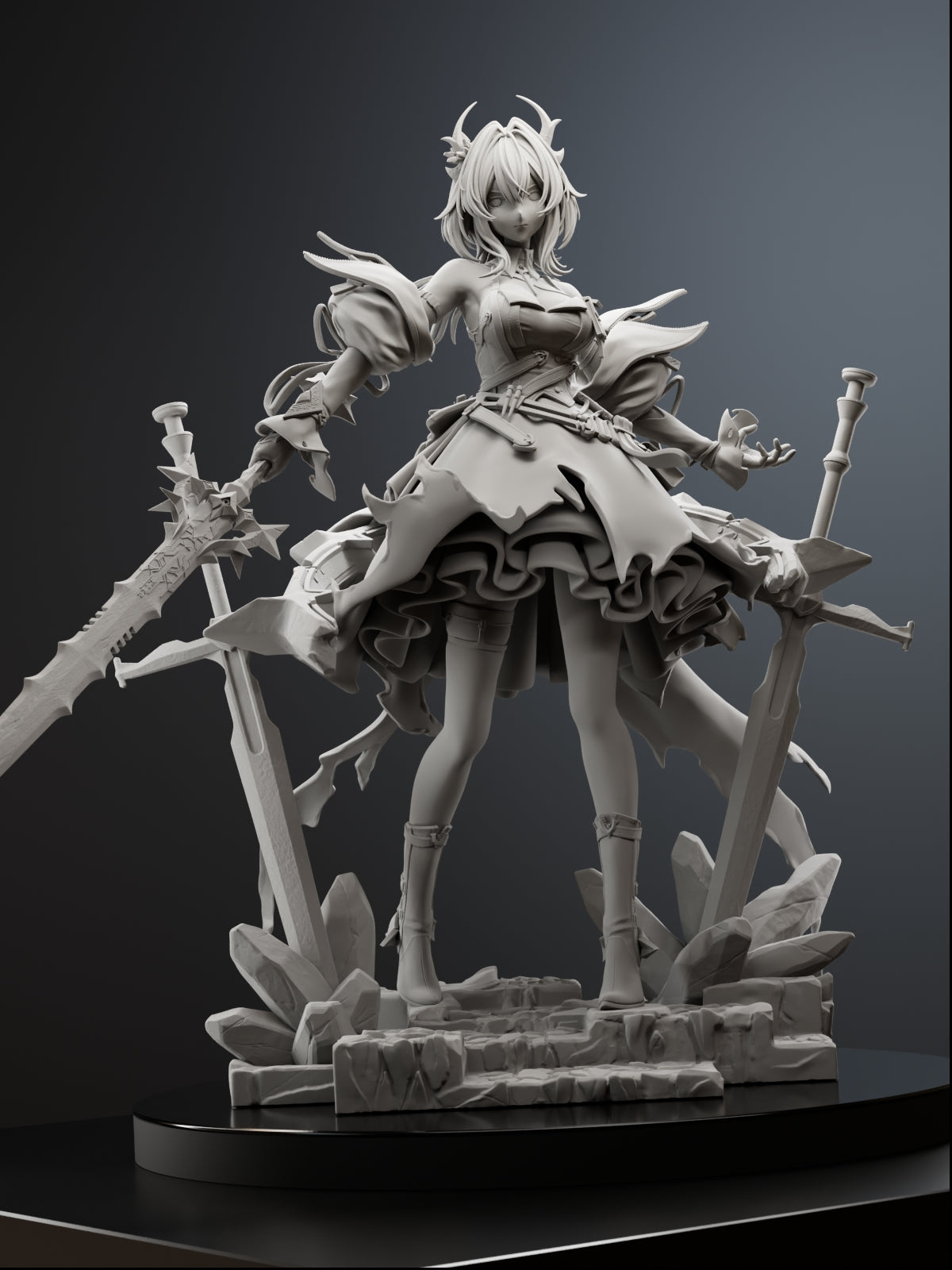 Emberblade Vanguard Statue