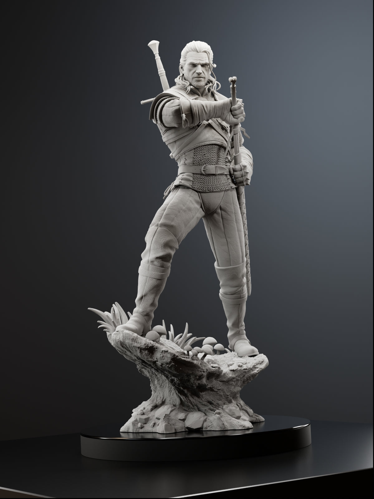 The White Wolf | Maximum Detailed 12K 3D printed figure