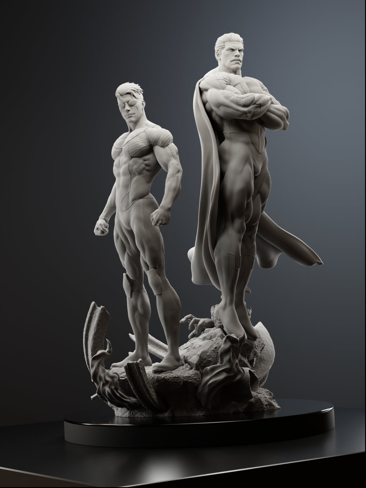 Father and Son | Maximum Detailed 12K 3D printed figure