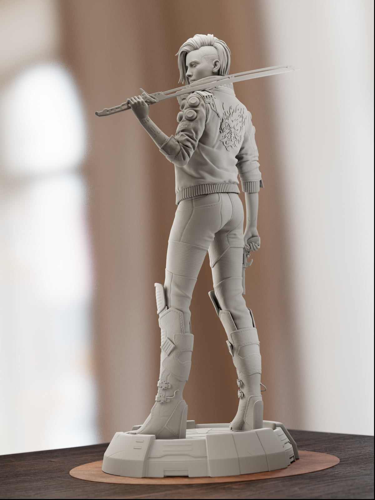 The Cyber Rebel | Maximum Detailed 12K 3D printed figure