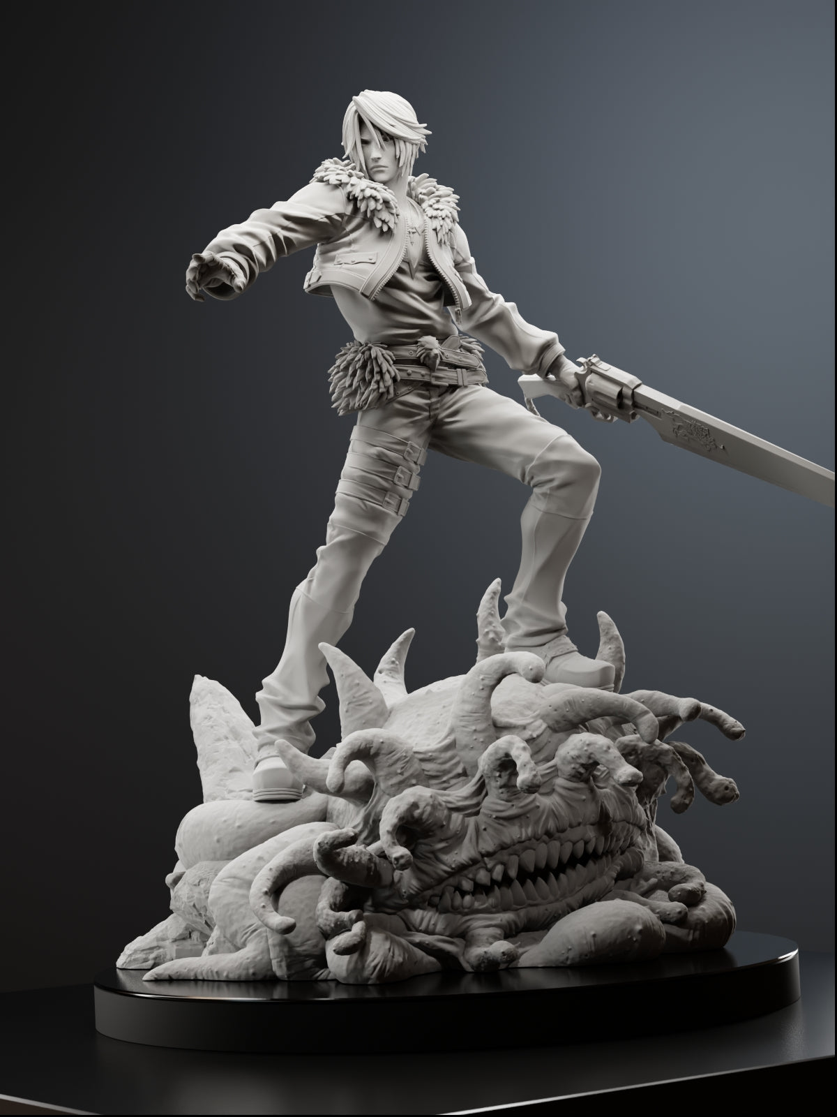 The Gunblade Prodigy | Maximum Detailed 12K 3D printed figure