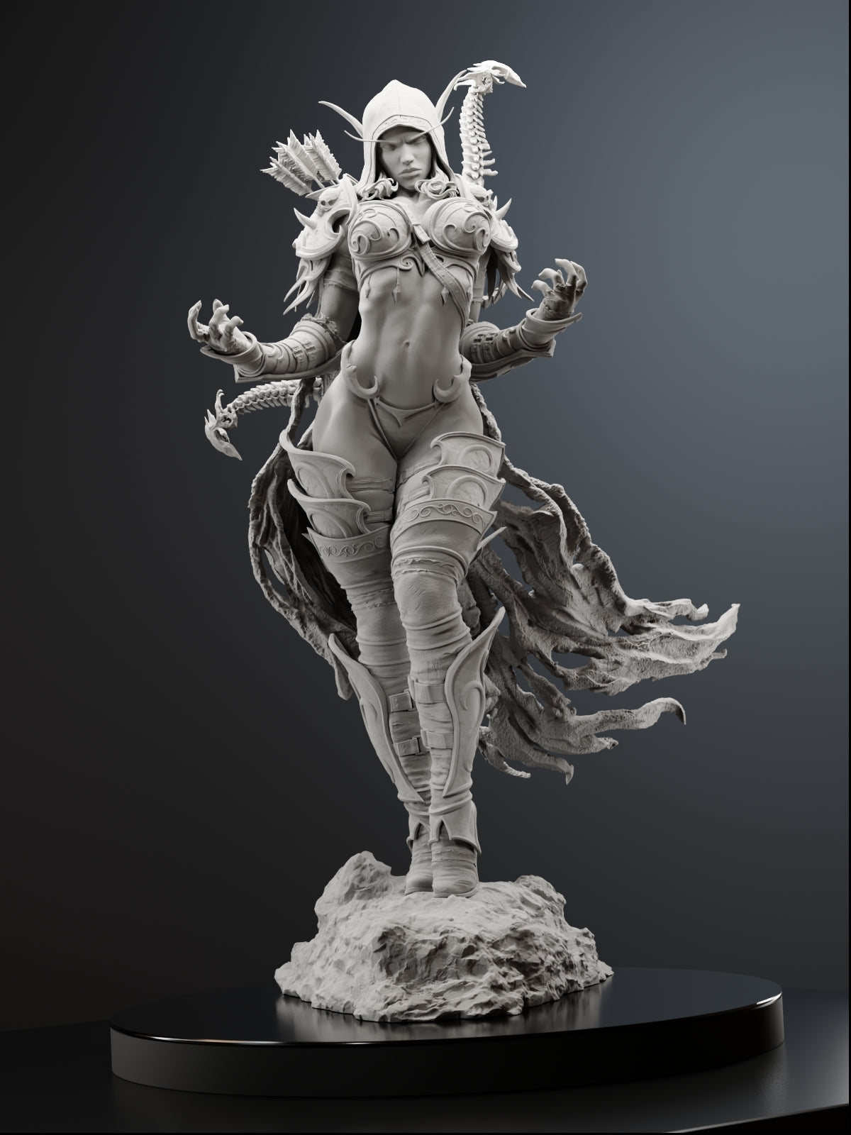 The Dark Lady | Maximum Detailed 12K 3D printed figure