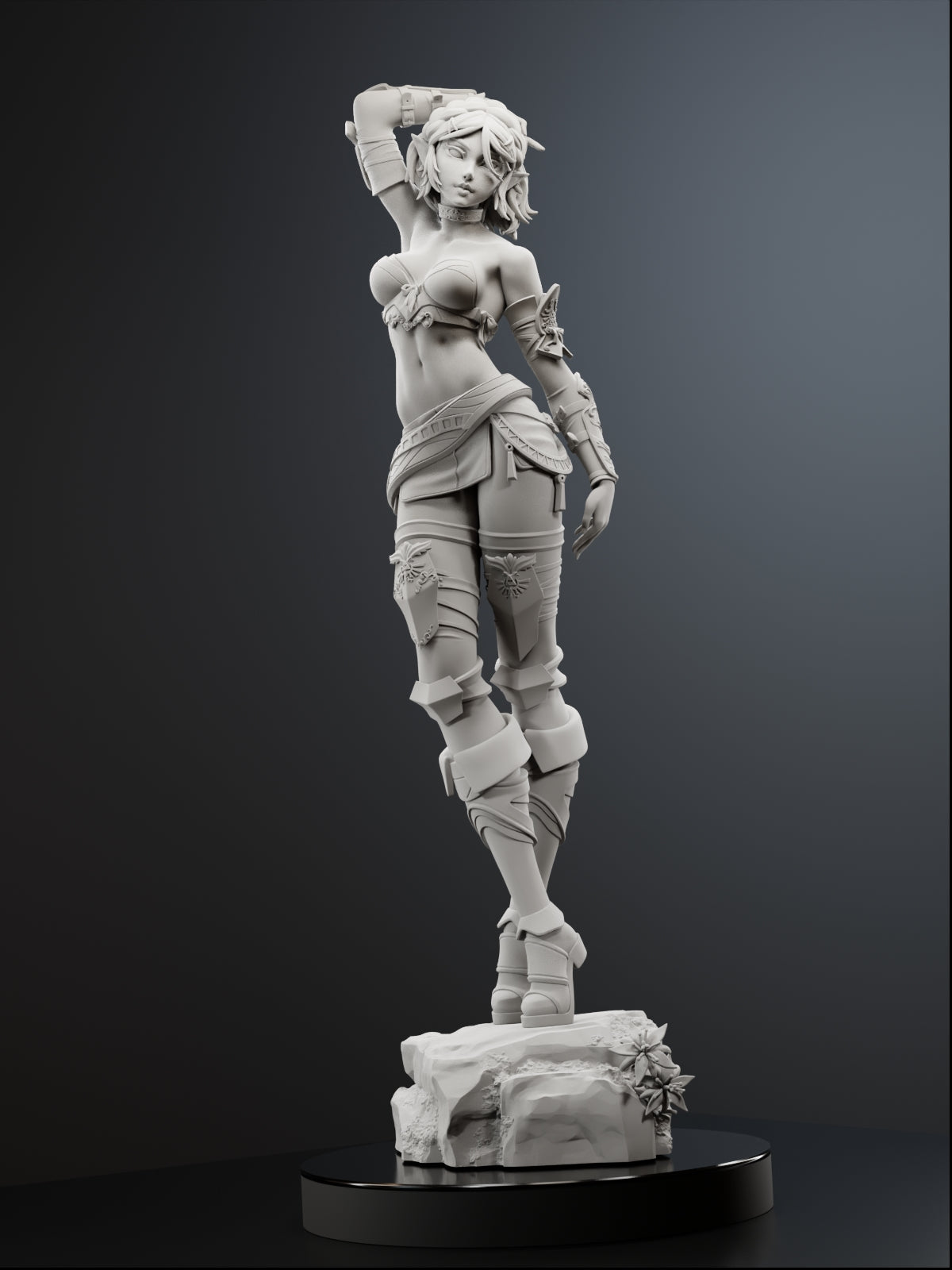 The Golden Maiden | Maximum Detailed 12K 3D printed figure