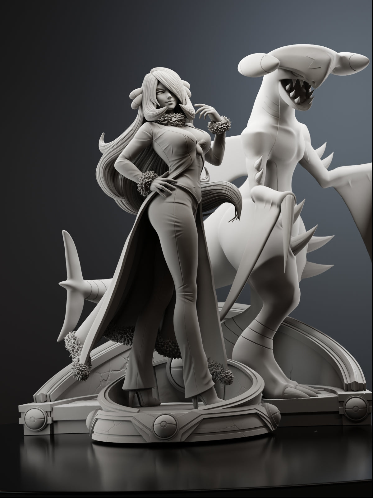 Champion of Sinnoh Statue