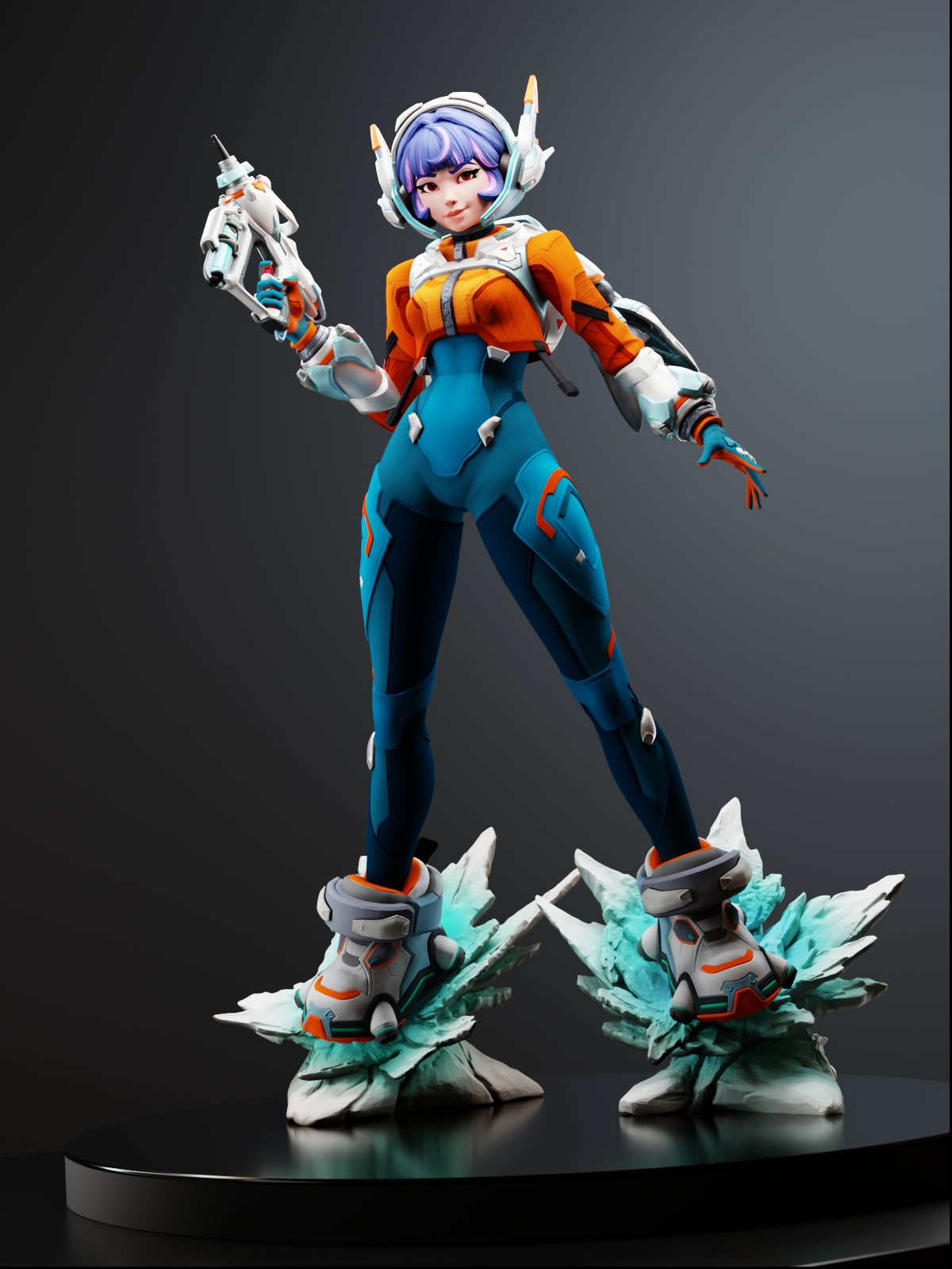 The Space Support | Maximum Detailed 12K 3D printed figure