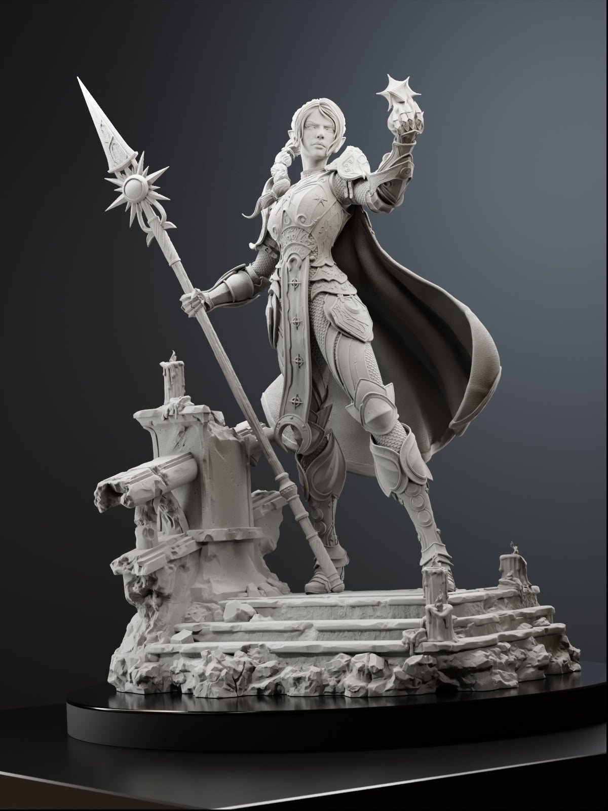 The Daughter of Shar | Maximum Detailed 12K 3D printed figure