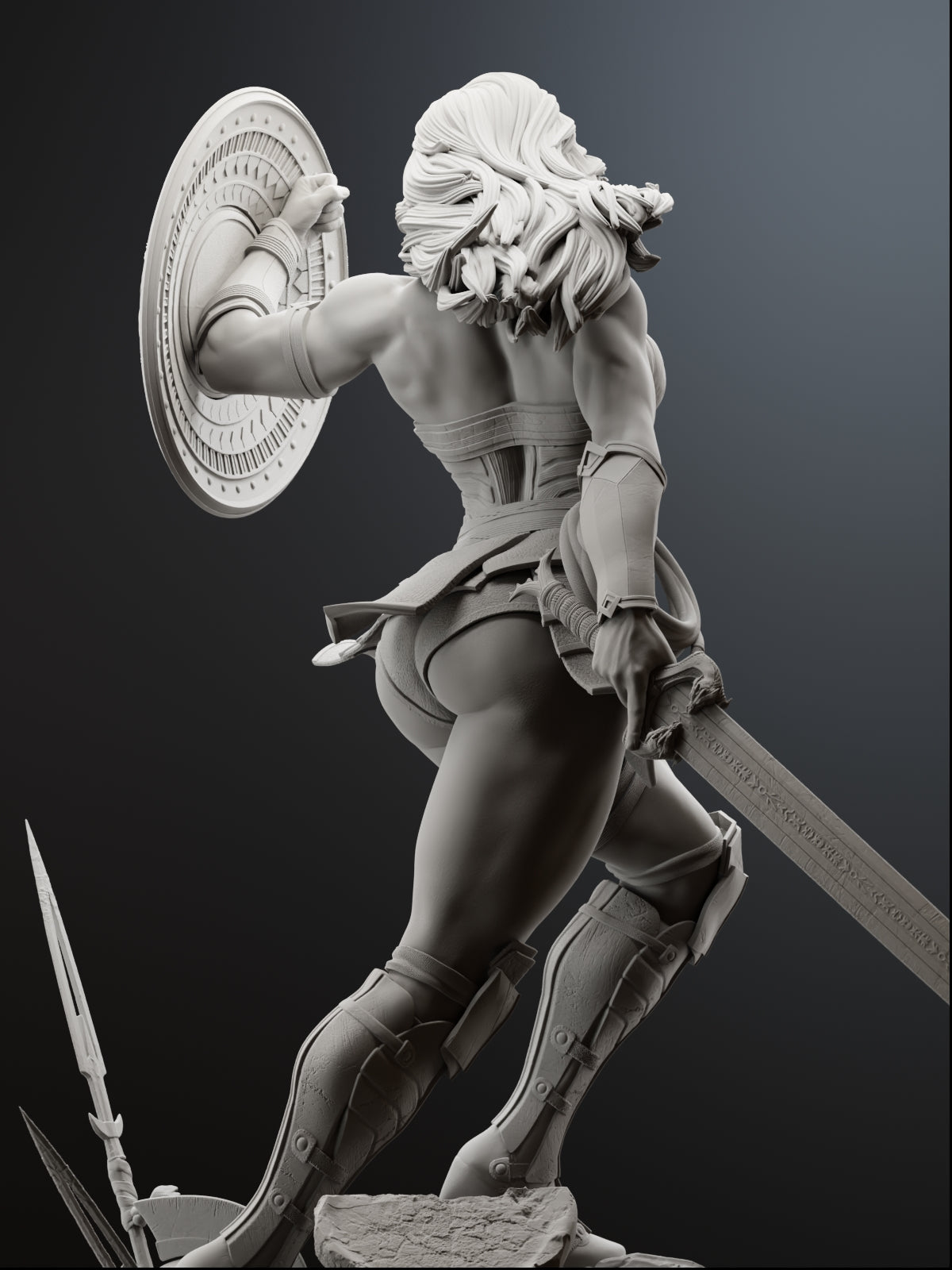 The Amazon Warrior | Maximum Detailed 12K 3D printed figure